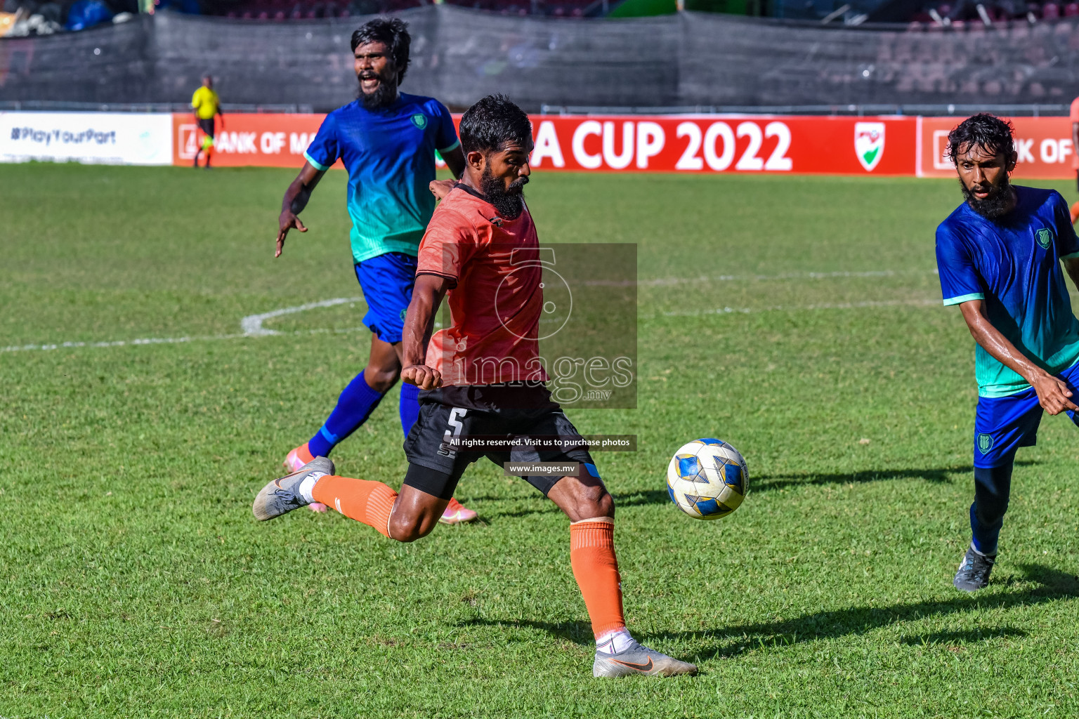 Club Eagles vs Super United sports in the FA Cup 2022 on 15th Aug 2022, held in National Football Stadium, Male', Maldives Photos: Nausham Waheed / Images.mv