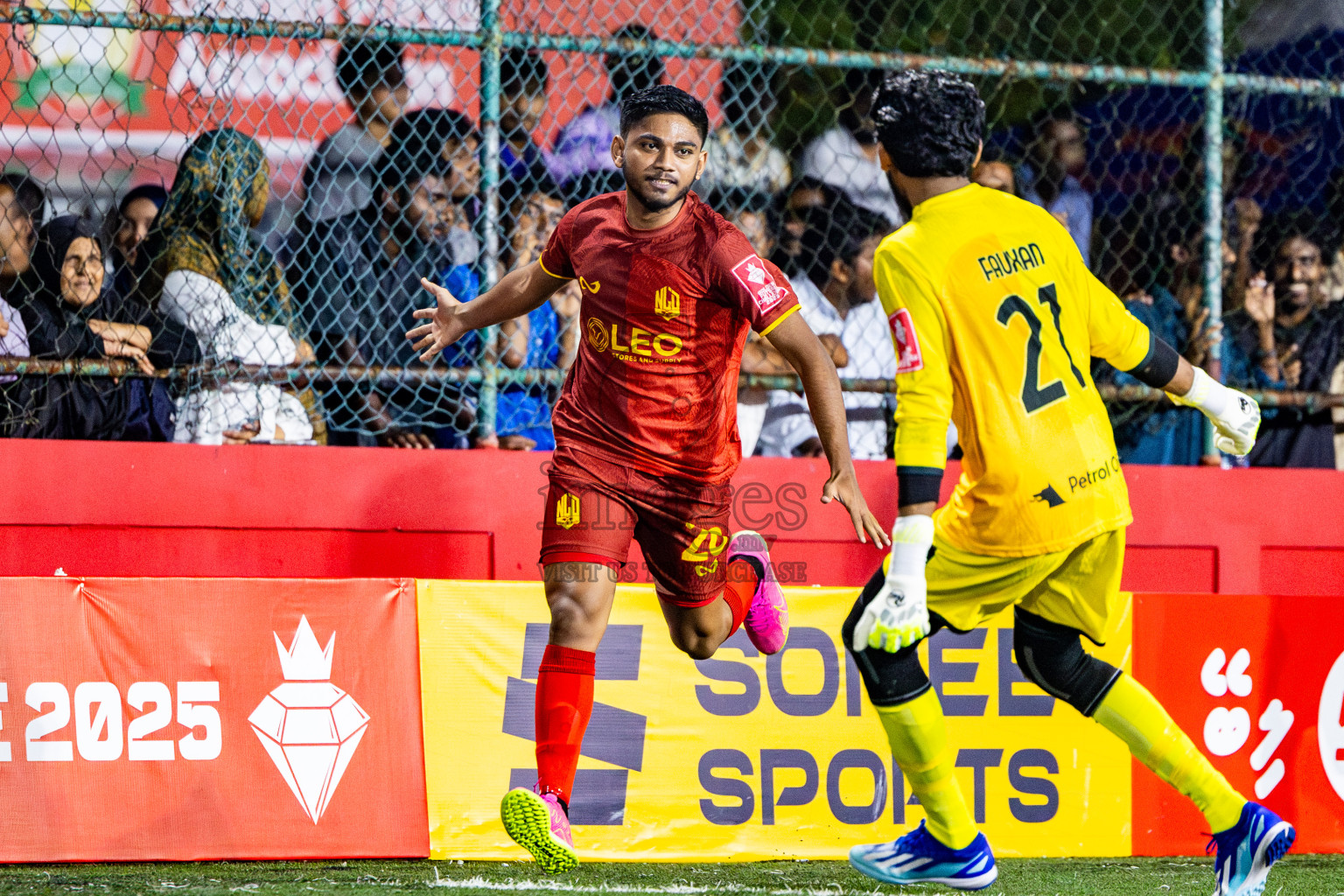 GA Gemanafushi VS GA Nilandhoo in Day 8 of Golden Futsal Challenge 2025 was held on Sunday, 12th January 2025, in Hulhumale', Maldives Photos: Nausham Waheed , Ismail Thoriq / images.mv