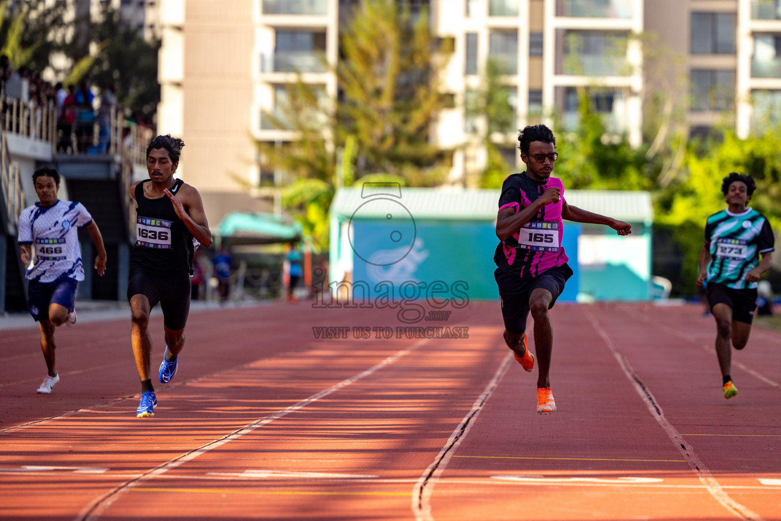 Day 1 of MWSC Interschool Athletics Championships 2024 held in Hulhumale Running Track, Hulhumale, Maldives on Saturday, 9th November 2024. 
Photos by: Hassan Simah / Images.mv