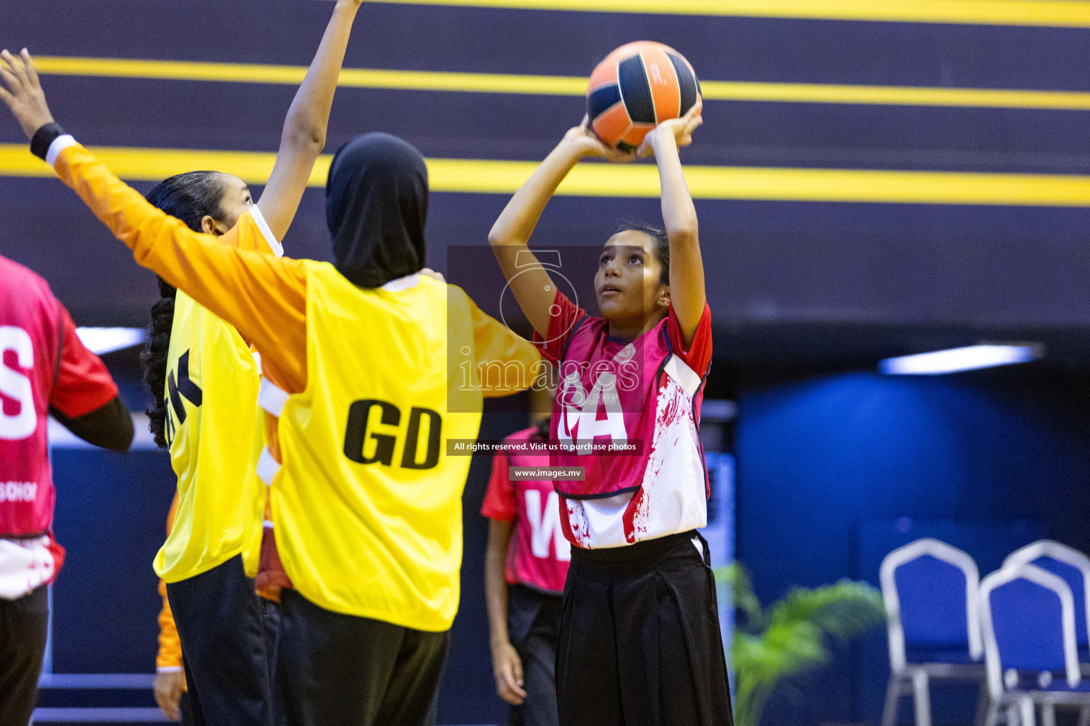 Day2 of 24th Interschool Netball Tournament 2023 was held in Social Center, Male', Maldives on 28th October 2023. Photos: Nausham Waheed / images.mv