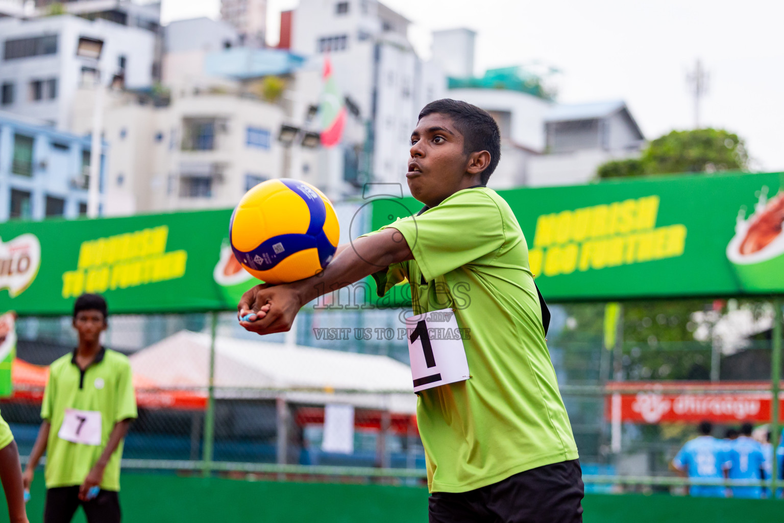 Day 2 of Interschool Volleyball Tournament 2024 was held in Ekuveni Volleyball Court at Male', Maldives on Sunday, 24th November 2024. Photos: Nausham Waheed / images.mv