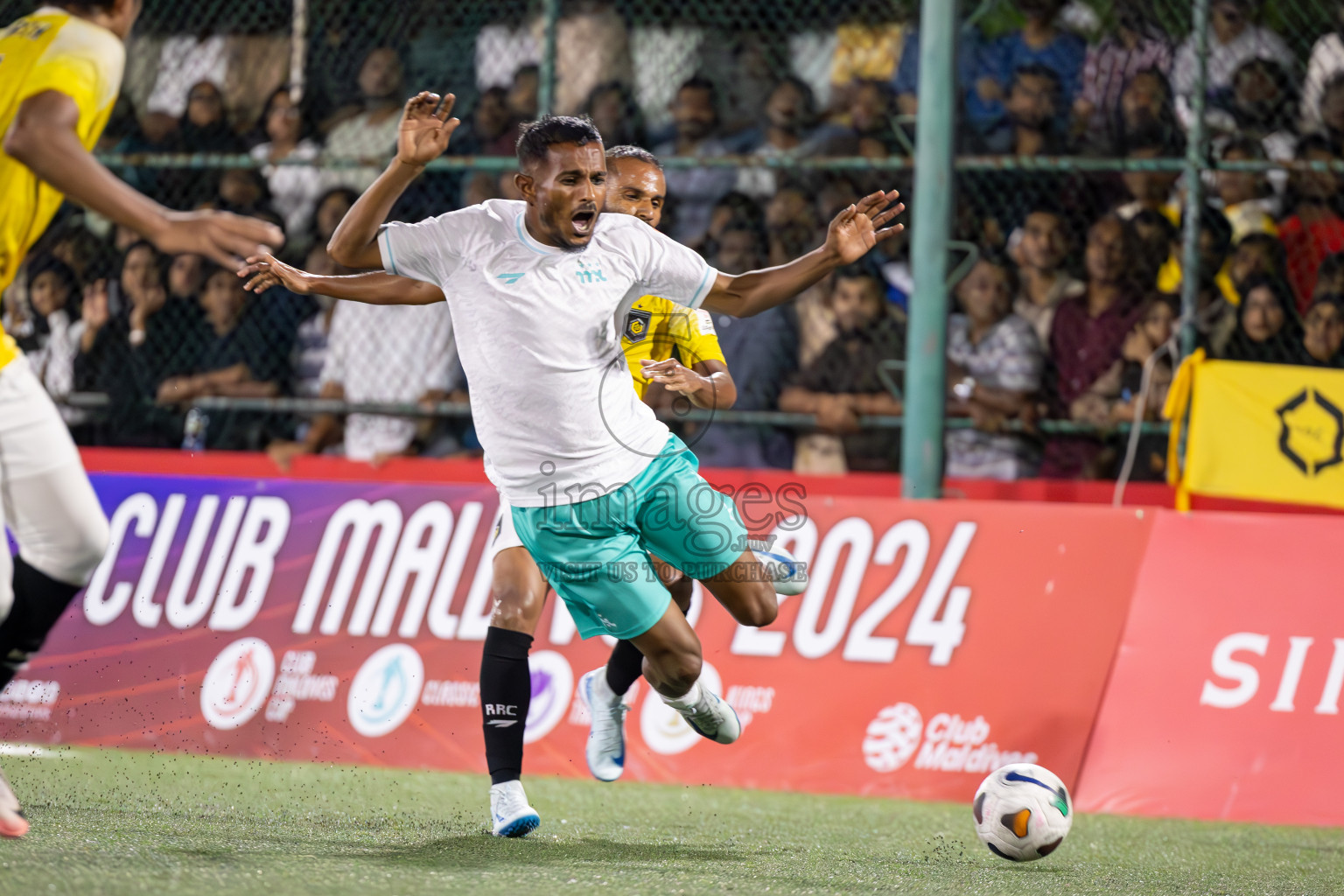 RRC vs MPL in Semi Finals of Club Maldives Cup 2024 held in Rehendi Futsal Ground, Hulhumale', Maldives on Monday, 14th October 2024. Photos: Ismail Thoriq / images.mv