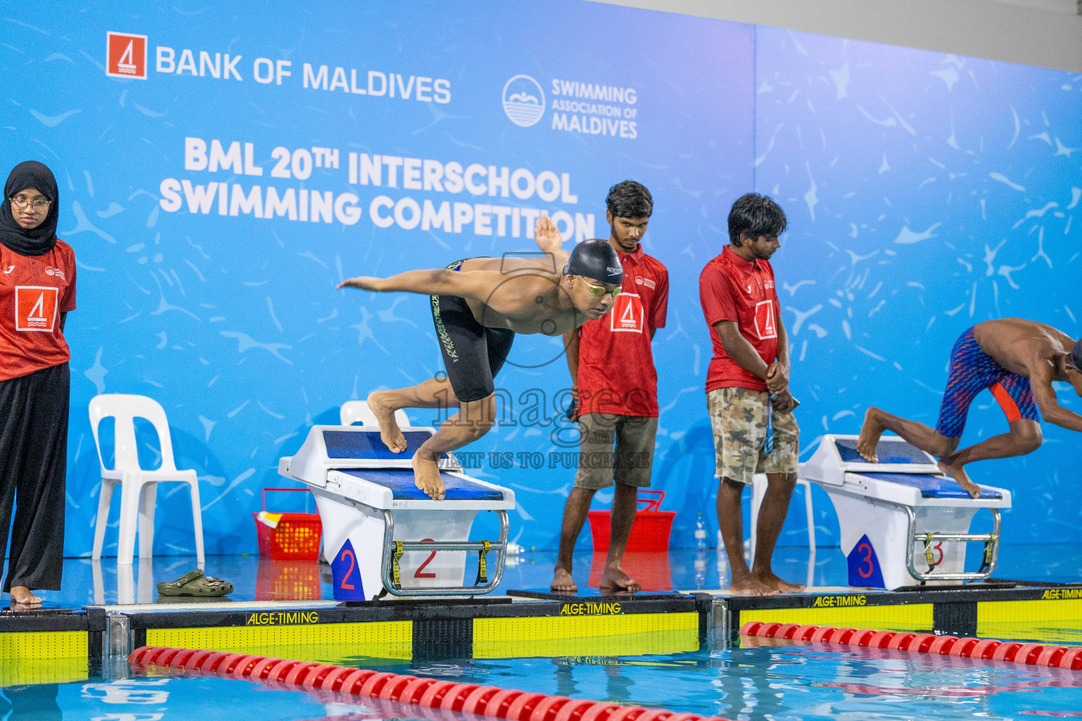 Day 1 of 20th Inter-school Swimming Competition 2024 held in Hulhumale', Maldives on Saturday, 12th October 2024. Photos: Ismail Thoriq / images.mv