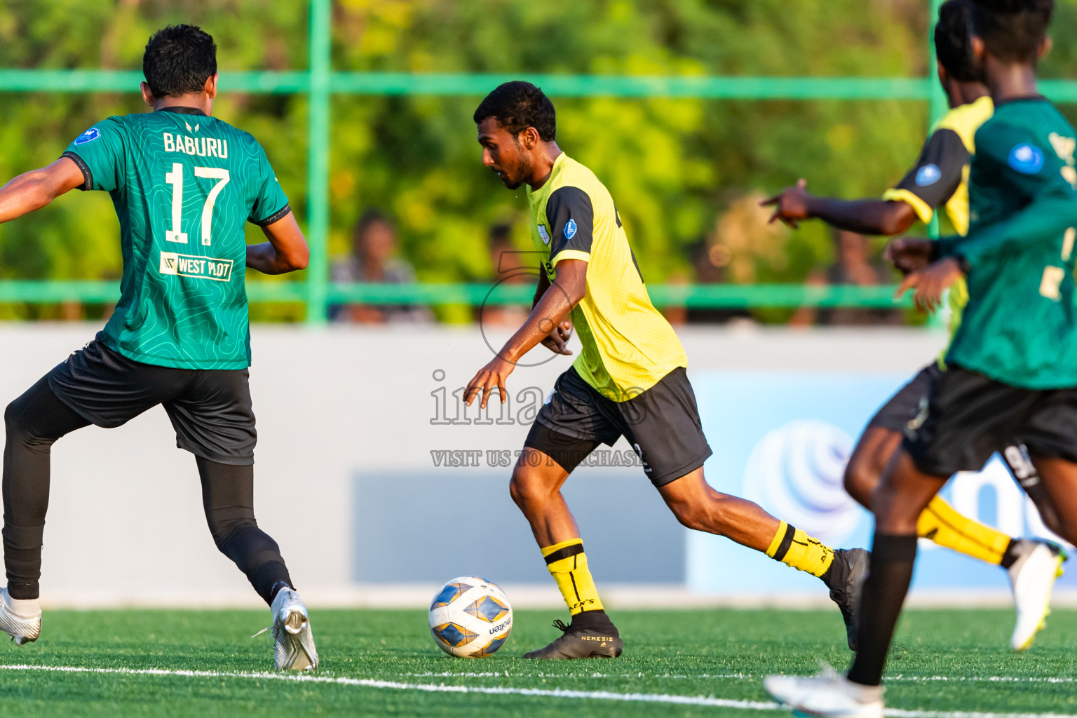 Baburu SC vs Kanmathi Juniors from Semi Final of Manadhoo Council Cup 2024 in N Manadhoo Maldives on Sunday, 25th February 2023. Photos: Nausham Waheed / images.mv