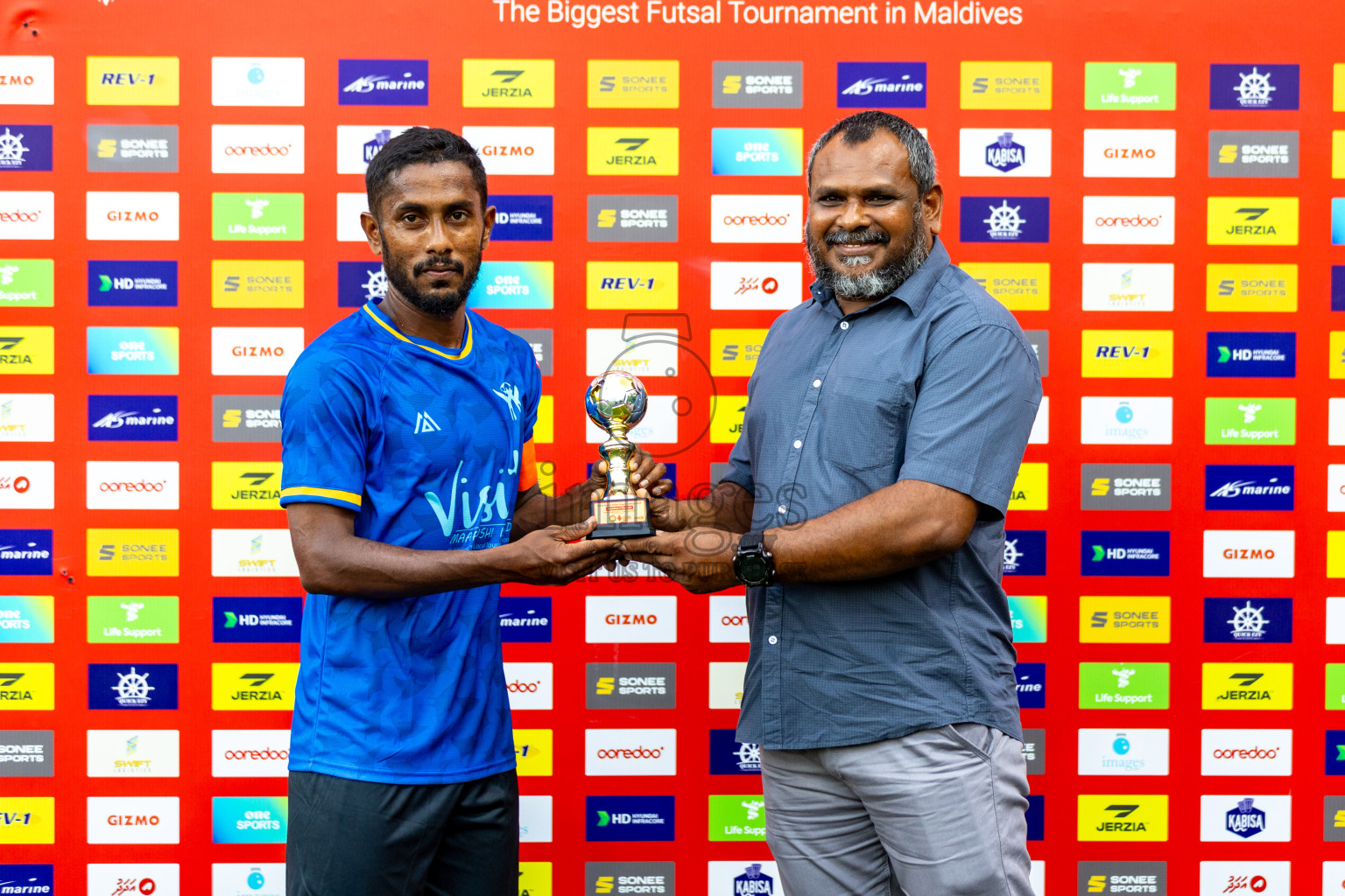 K. Maafushi vs K. Guraidhoo in Day 19 of Golden Futsal Challenge 2024 was held on Friday, 2nd February 2024 in Hulhumale', Maldives 
Photos: Hassan Simah / images.mv