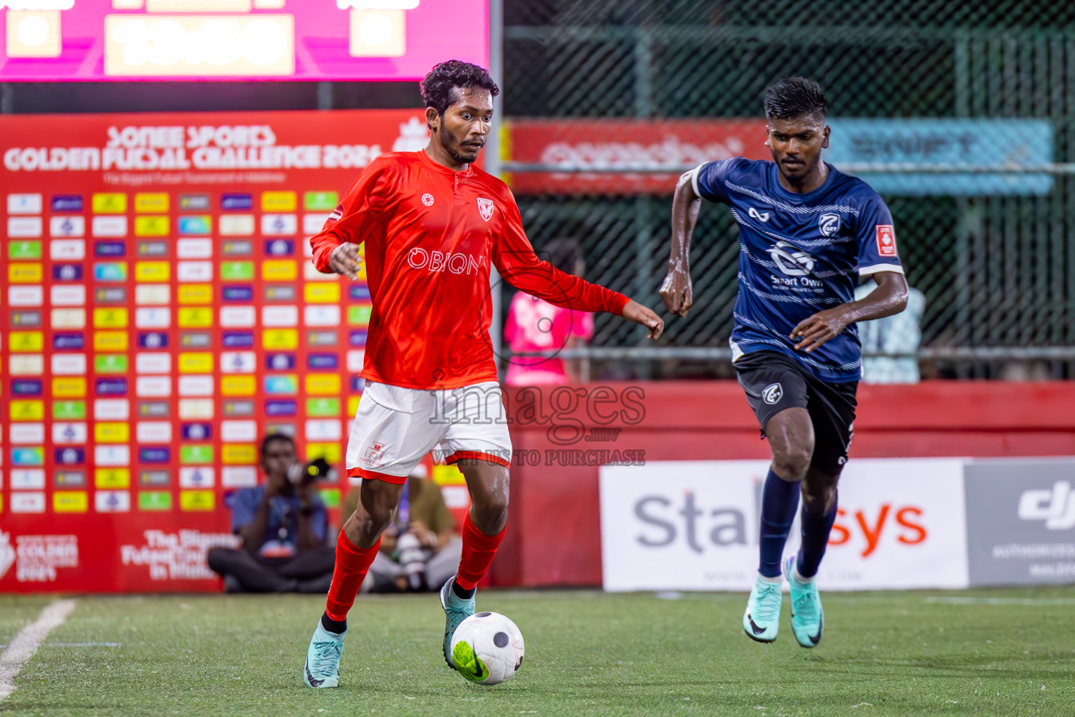 K Gaafaru vs B Eydhafushi in Zone 3 Final on Day 38 of Golden Futsal Challenge 2024 which was held on Friday, 23rd February 2024, in Hulhumale', Maldives Photos: Ismail Thoriq / images.mv