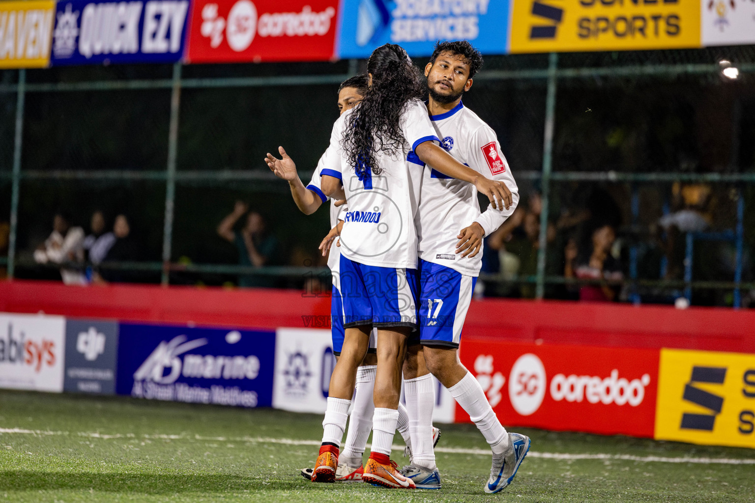 Th. Veymandoo VS Th. Kandoodhoo in Day 18 of Golden Futsal Challenge 2025 was held on Wednesday, 22nd January 2025, in Hulhumale', Maldives. Photos: Nausham Waheed / images.mv