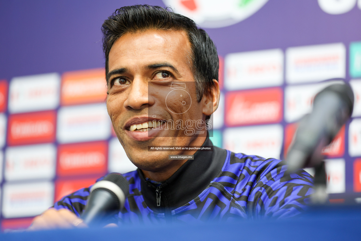 Saff Championship Final Pre-match press conference held in Sree Kanteerava Stadium, Bengaluru, India, on Monday, 3rd July 2023. Photos: Nausham Waheed / images.mv