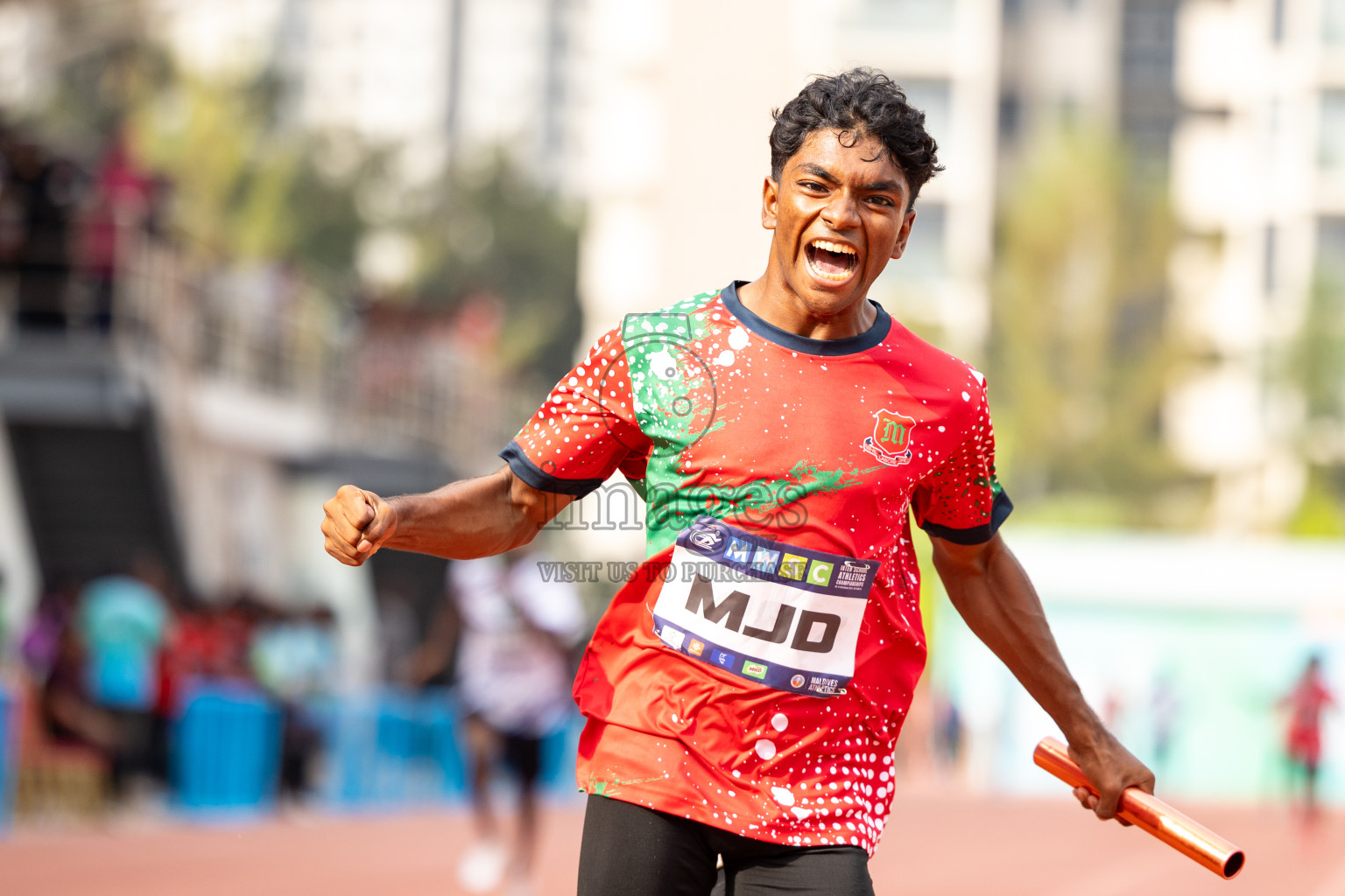 Day 6 of MWSC Interschool Athletics Championships 2024 held in Hulhumale Running Track, Hulhumale, Maldives on Thursday, 14th November 2024. Photos by: Ismail Thoriq / Images.mv