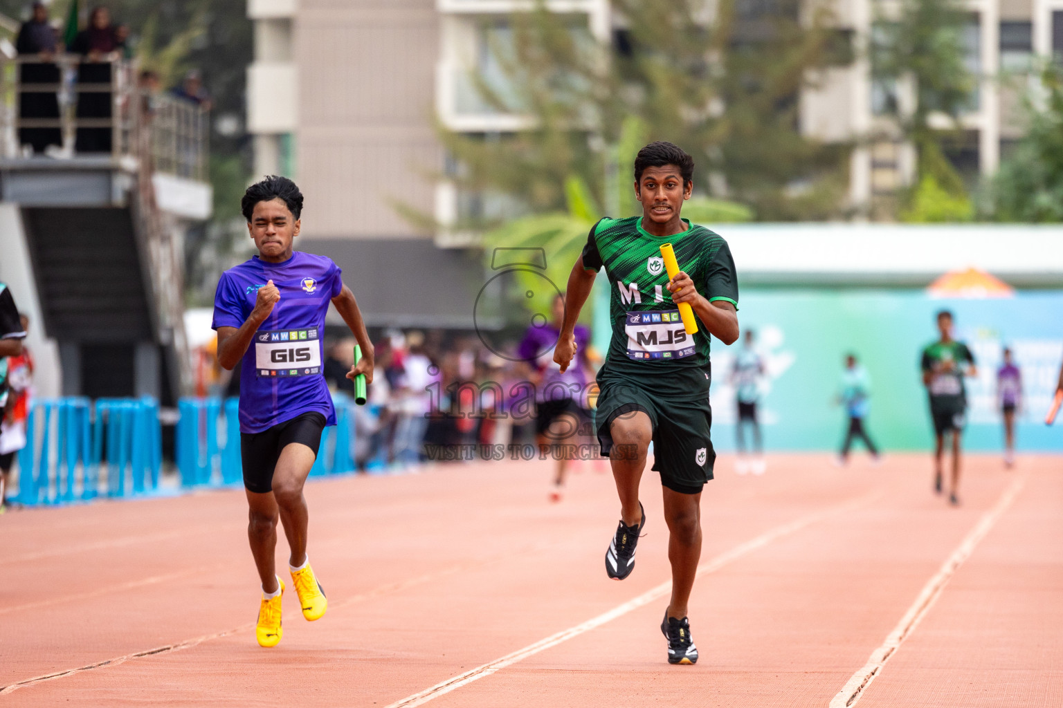 Day 6 of MWSC Interschool Athletics Championships 2024 held in Hulhumale Running Track, Hulhumale, Maldives on Thursday, 14th November 2024. Photos by: Ismail Thoriq / Images.mv