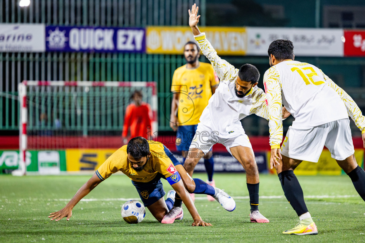 Mahchangoalhi vs Maafannu in zone round on Day 31 of Golden Futsal Challenge 2025 was held on Tuesday , 4th February 2025, in Hulhumale', Maldives. Photos: Nausham Waheed / images.mv