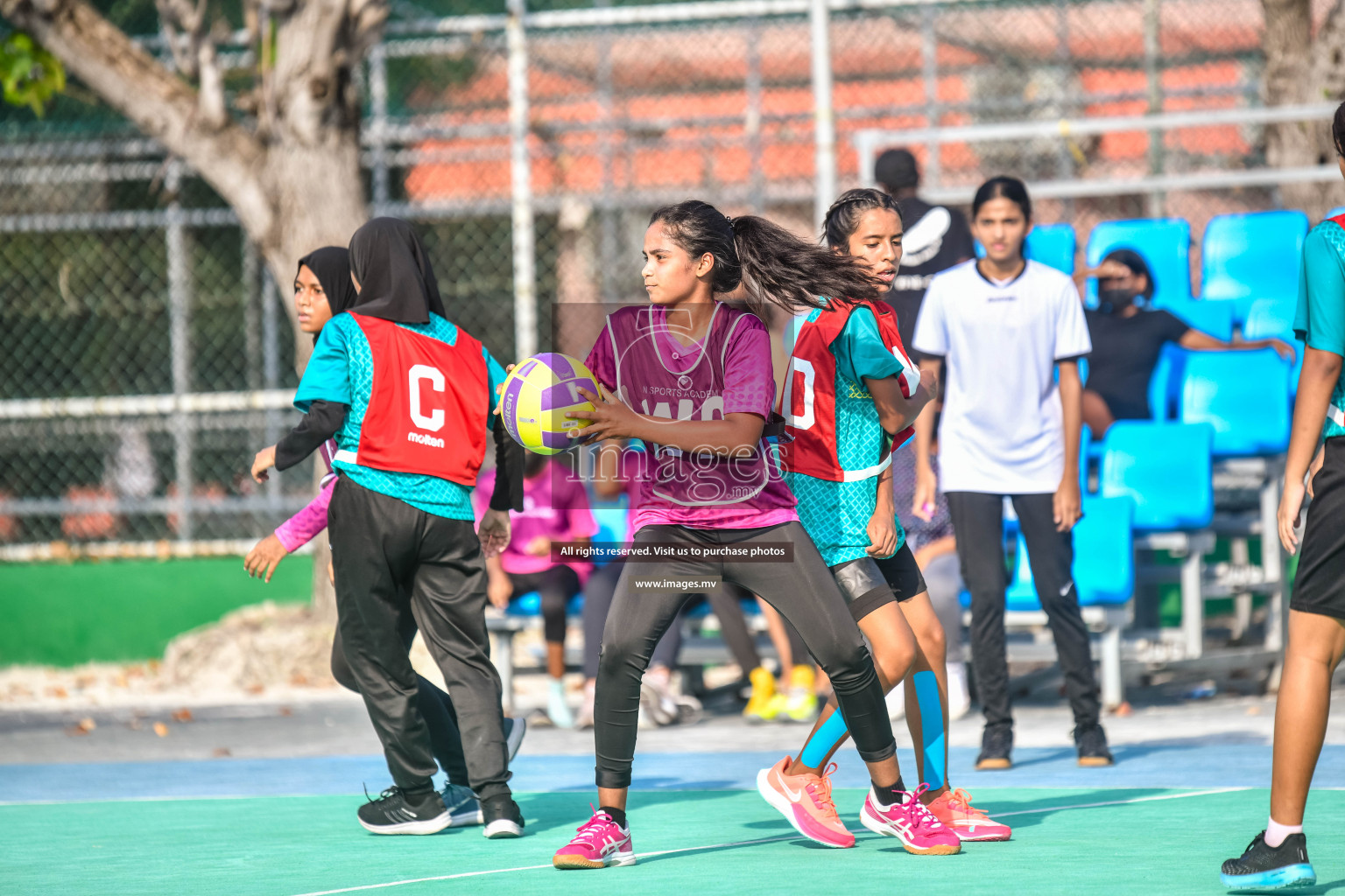 Day3 of Junior Netball Championship 2022 on 5 March 2022 held in Male', Maldives. Photos by Nausham Waheed.