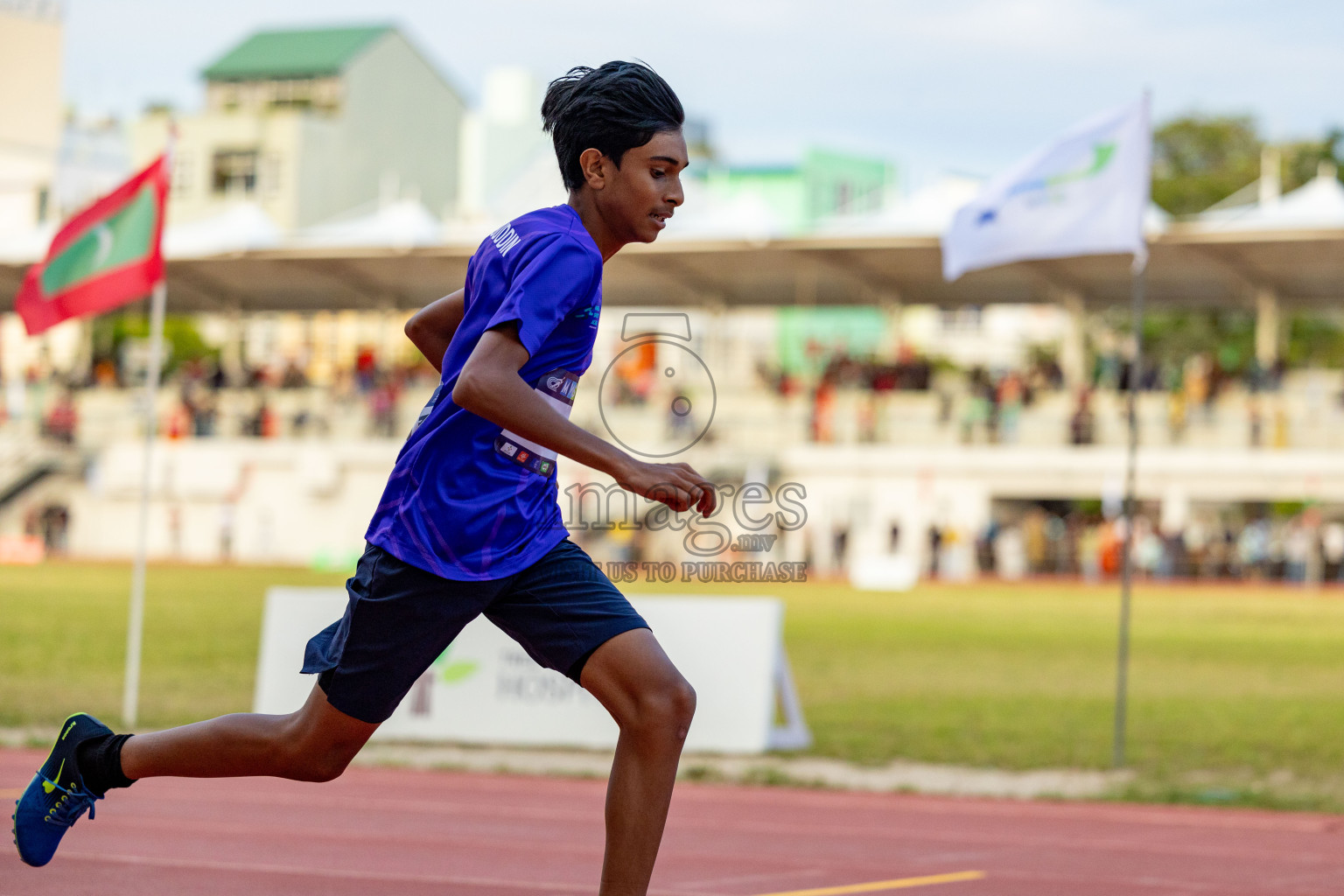 Day 2 of MWSC Interschool Athletics Championships 2024 held in Hulhumale Running Track, Hulhumale, Maldives on Sunday, 10th November 2024. 
Photos by: Hassan Simah / Images.mv