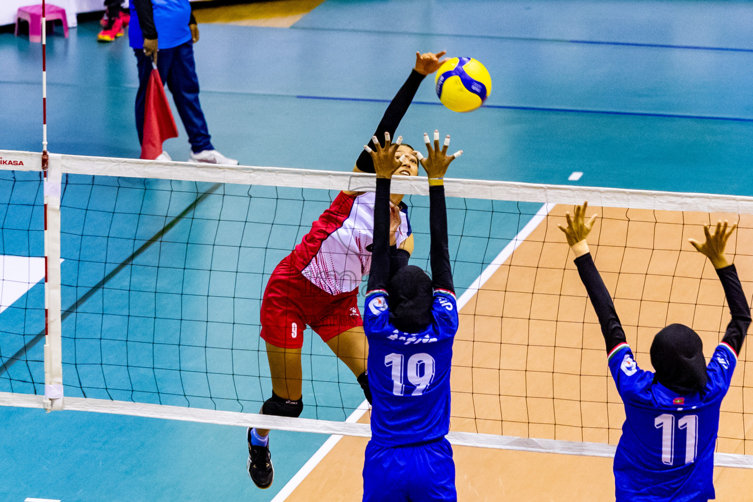 Nepal vs Maldives in Third Place Match of CAVA U20 Woman's Volleyball Championship 2024 was held in Social Center, Male', Maldives on 23rd July 2024. Photos: Nausham Waheed / images.mv