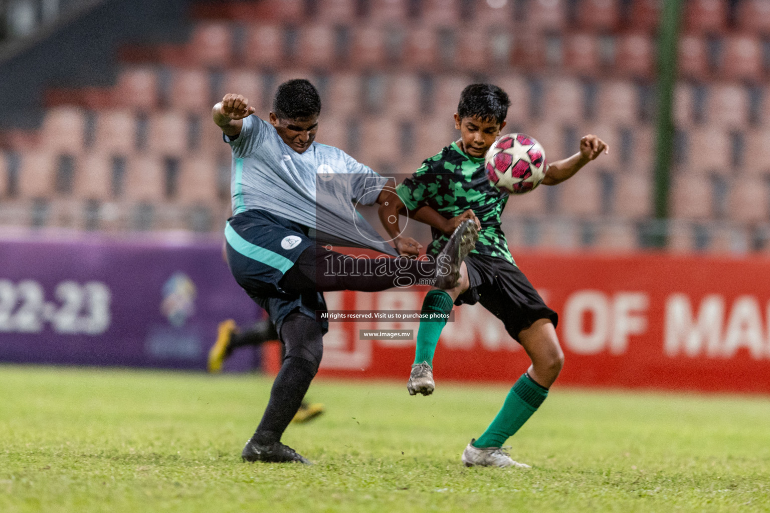 Kalaafaanu School vs Ahmadhiyya International School in the Final of FAM U13 Inter School Football Tournament 2022/23 was held in National Football Stadium on Sunday, 11th June 2023. Photos: Ismail Thoriq / images.mv