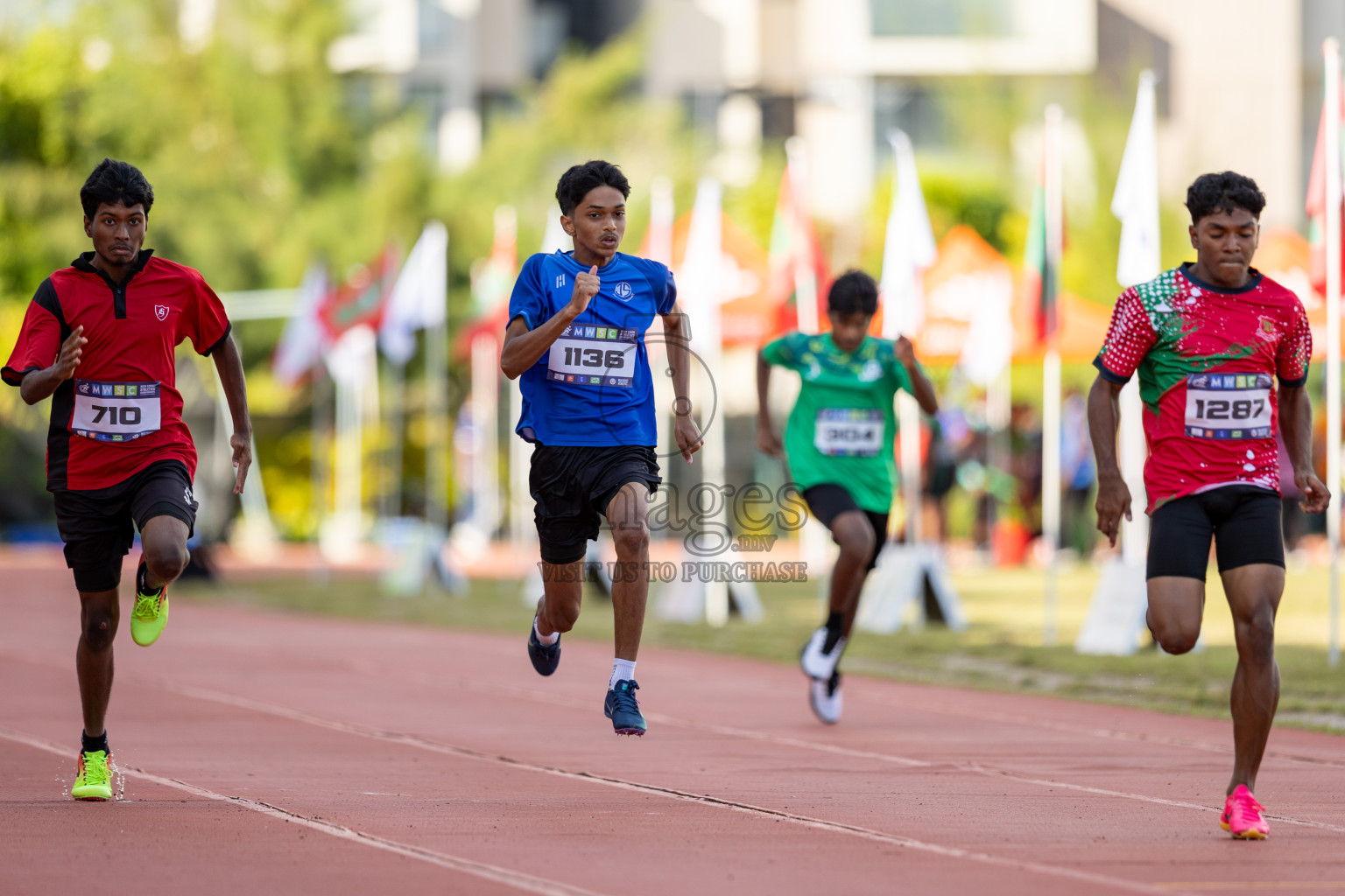 Day 1 of MWSC Interschool Athletics Championships 2024 held in Hulhumale Running Track, Hulhumale, Maldives on Saturday, 9th November 2024. Photos by: Ismail Thoriq / Images.mv