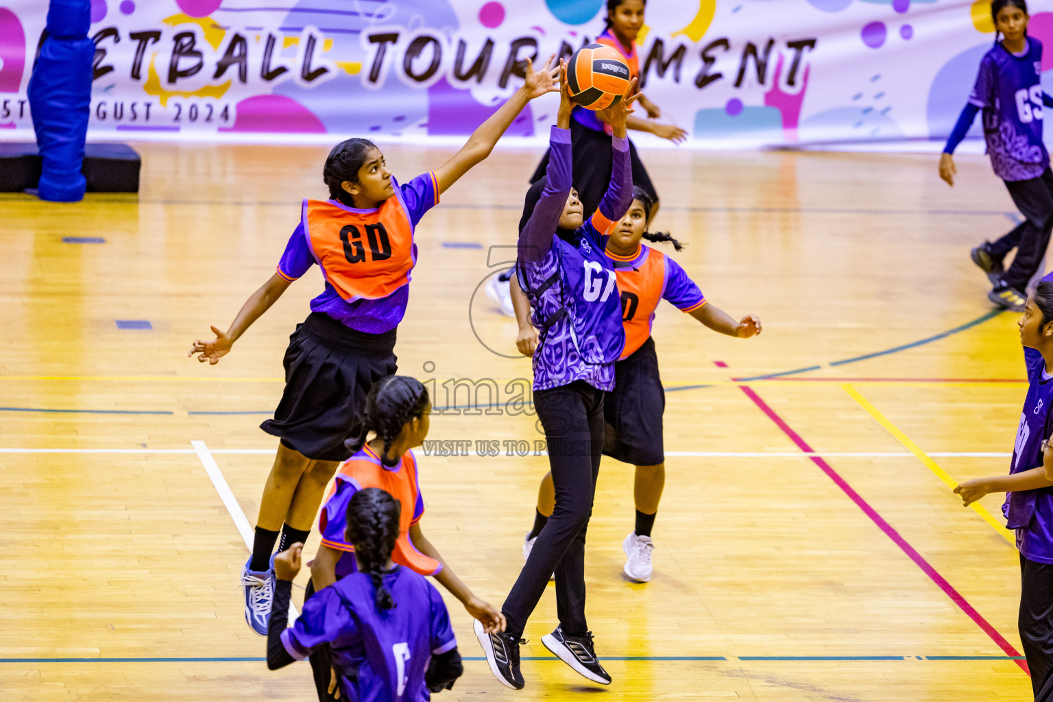 Day 13 of 25th Inter-School Netball Tournament was held in Social Center at Male', Maldives on Saturday, 24th August 2024. Photos: Nausham Waheed / images.mv