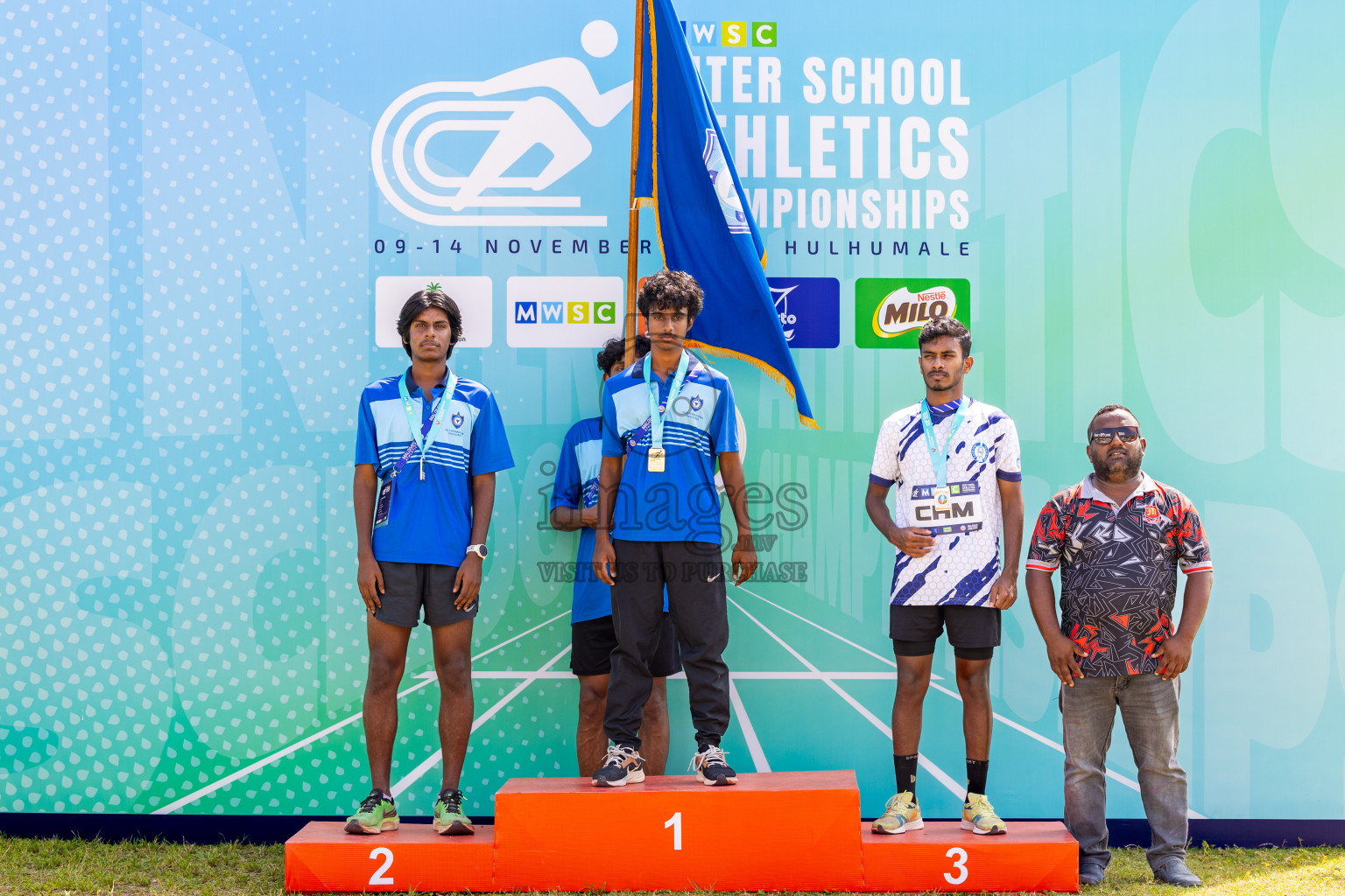 Day 6 of MWSC Interschool Athletics Championships 2024 held in Hulhumale Running Track, Hulhumale, Maldives on Thursday, 14th November 2024. Photos by: Ismail Thoriq / Images.mv