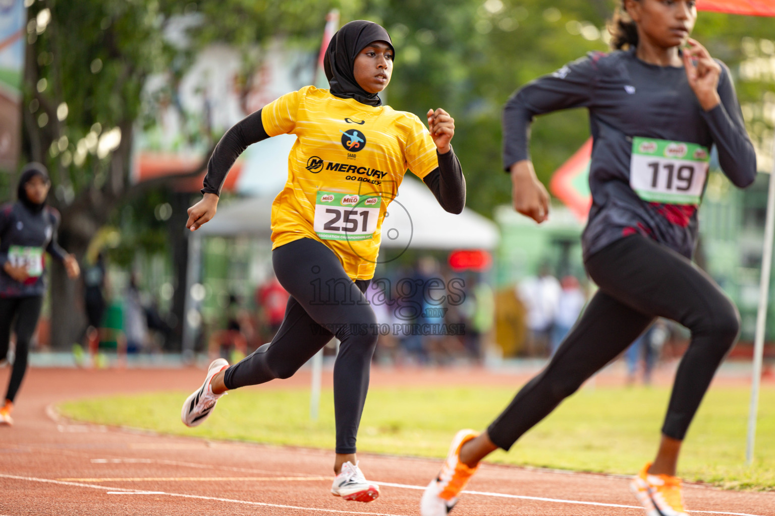 Day 2 of 12th Milo Association Championships was held in Ekuveni Track at Male', Maldives on Friday, 25th April 2025. Photos: Hassan Simah / images.mv