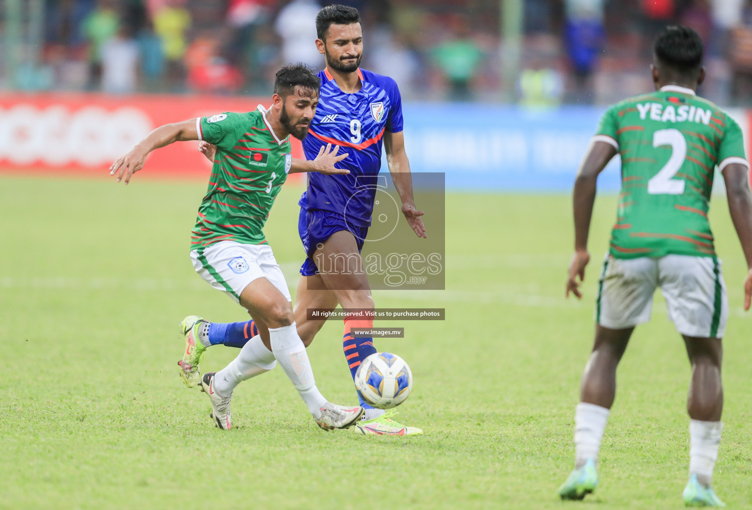 Bangladesh vs India in SAFF Championship 2021 held on 1st October 2021 in Galolhu National Stadium, Male', Maldives