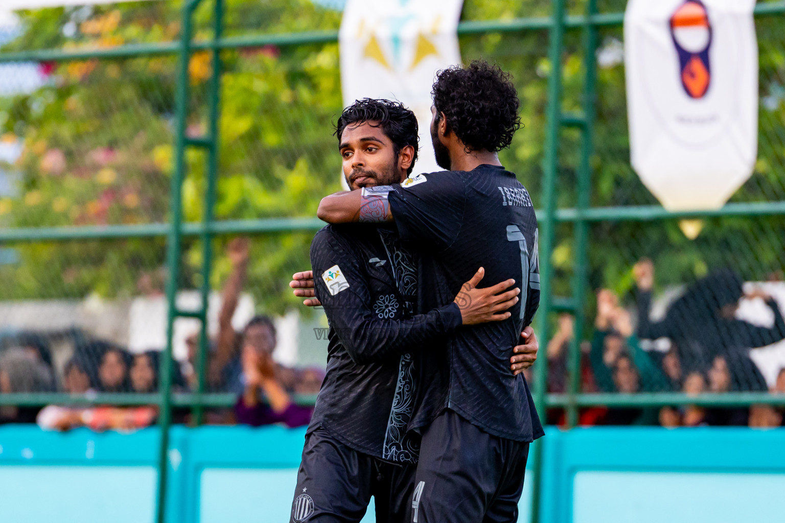 Dee Cee Jay SC vs Naalaafushi YC in Day 3 of Laamehi Dhiggaru Ekuveri Futsal Challenge 2024 was held on Sunday, 28th July 2024, at Dhiggaru Futsal Ground, Dhiggaru, Maldives Photos: Nausham Waheed / images.mv