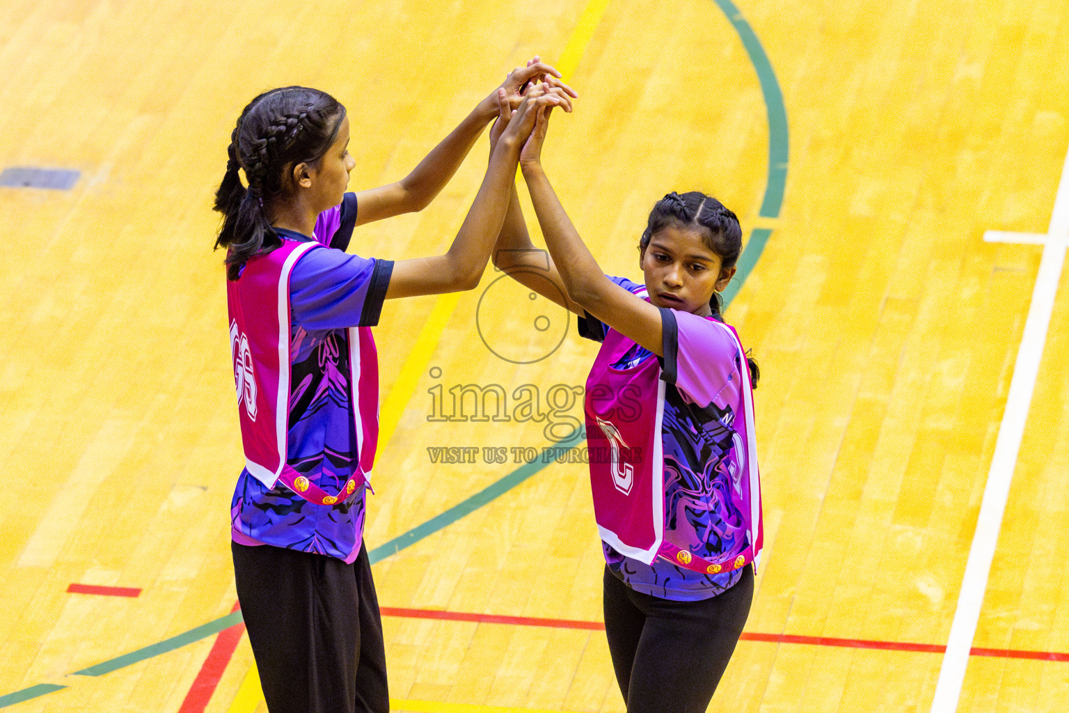 Fiontti Sports Club vs N Sports Academy A U15 Finals of 3rd Netball Junior Championship, held at Social Center on Saturday, 25th January 2025 . Photos: Nausham Waheed / images.mv