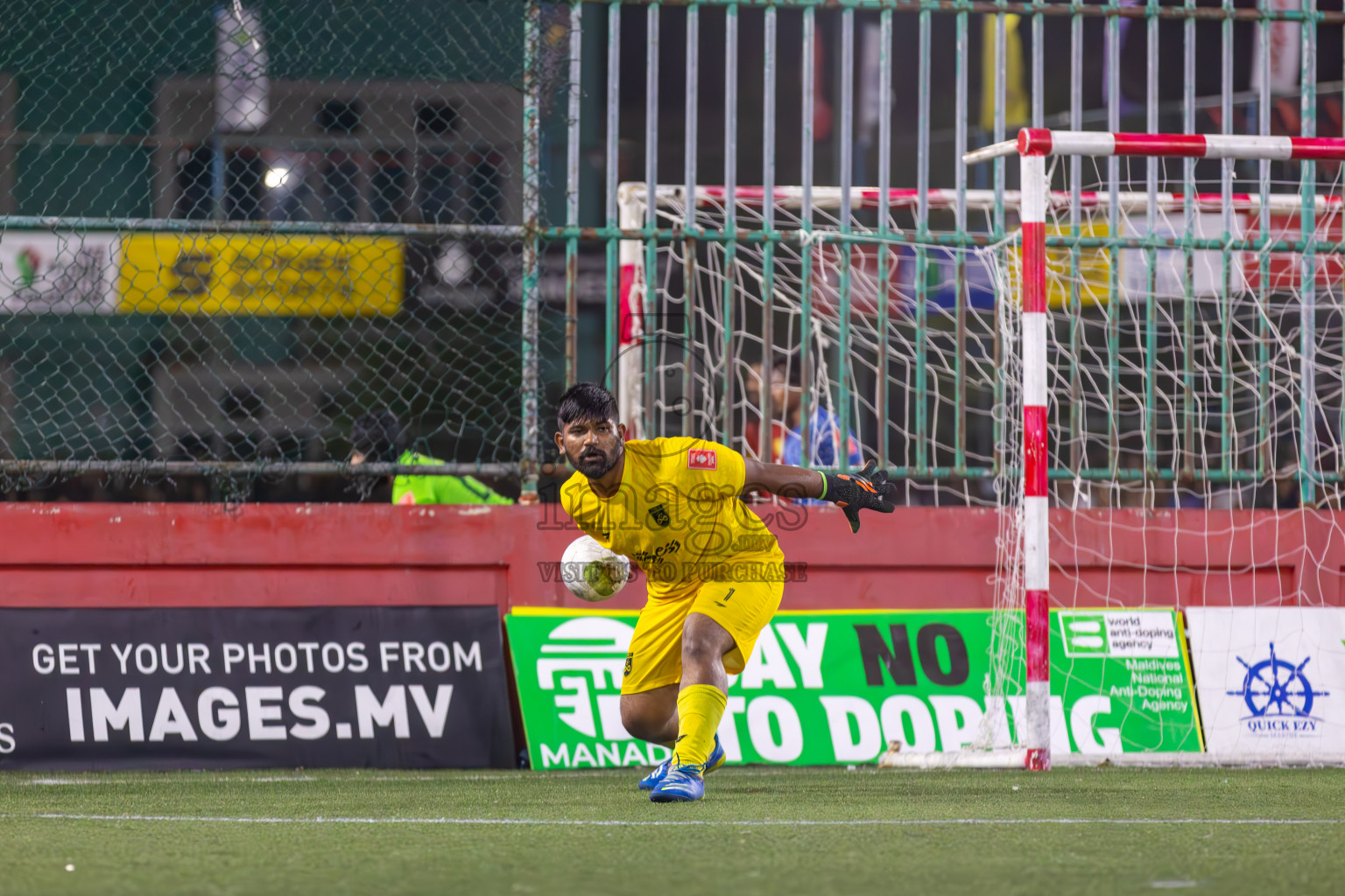 F Bilehdhoo vs AA Mathiveri in Round of 16 on Day 40 of Golden Futsal Challenge 2024 which was held on Tuesday, 27th February 2024, in Hulhumale', Maldives Photos: Ismail Thoriq / images.mv