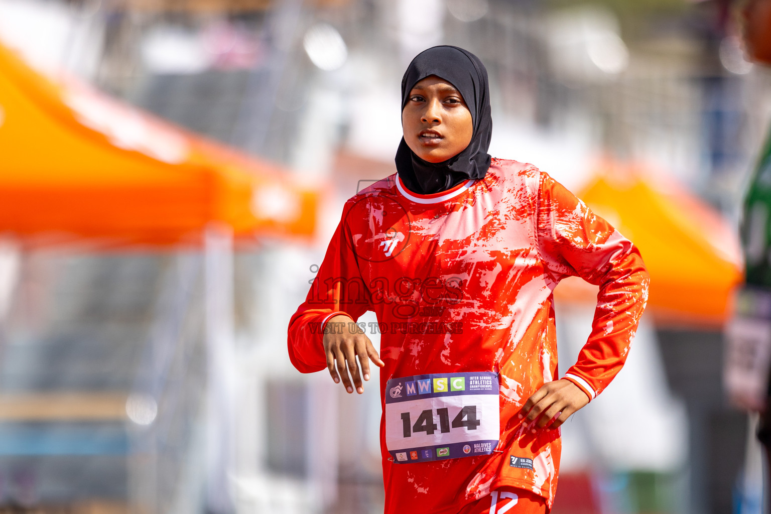 Day 4 of MWSC Interschool Athletics Championships 2024 held in Hulhumale Running Track, Hulhumale, Maldives on Tuesday, 12th November 2024. Photos by: Raaif Yoosuf / Images.mv