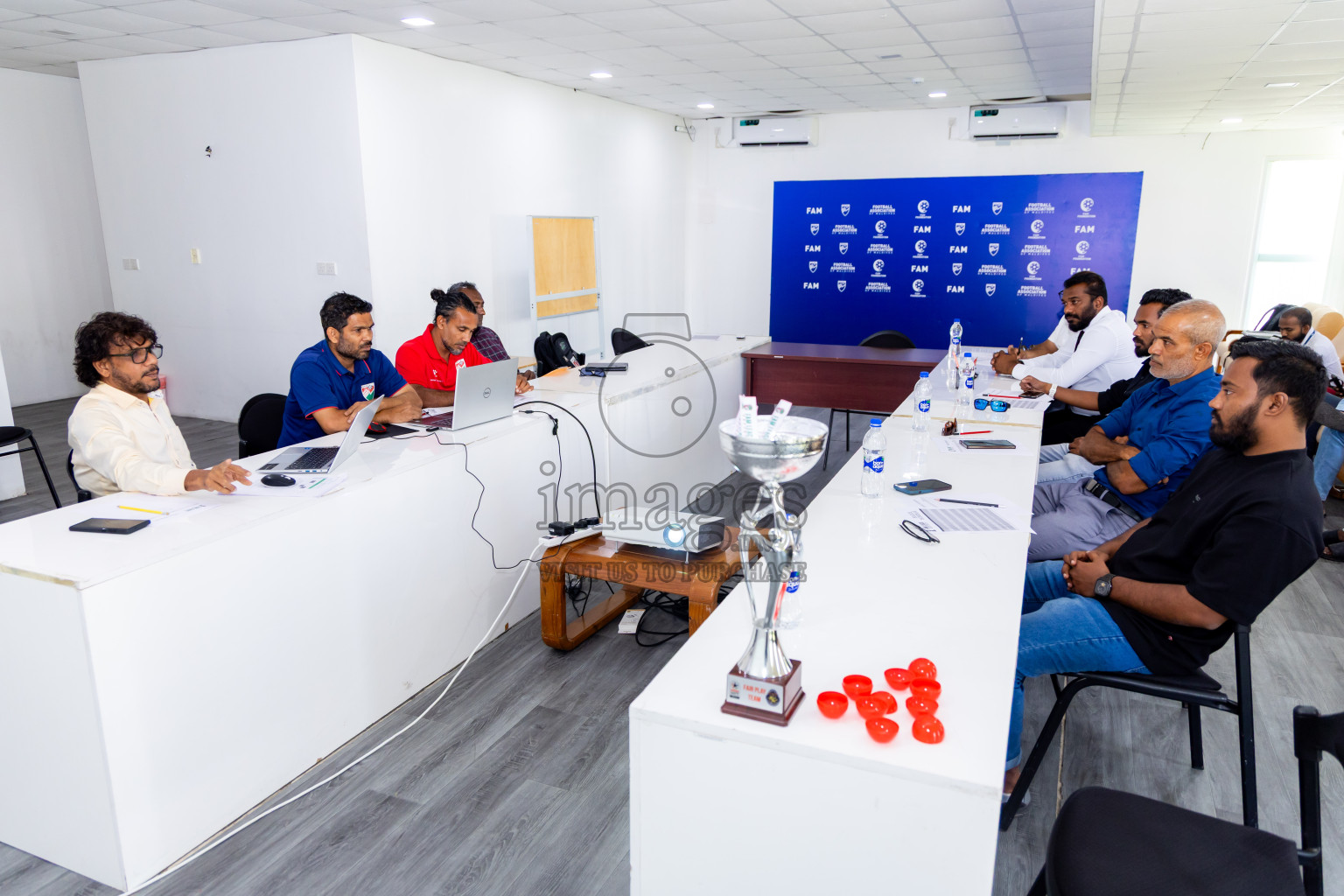 Draw Ceremony of FAM League Cup 2025 held in Male, Maldives, on Wednesday, 30th April 2025 Photos: Nausham Waheed / images.mv