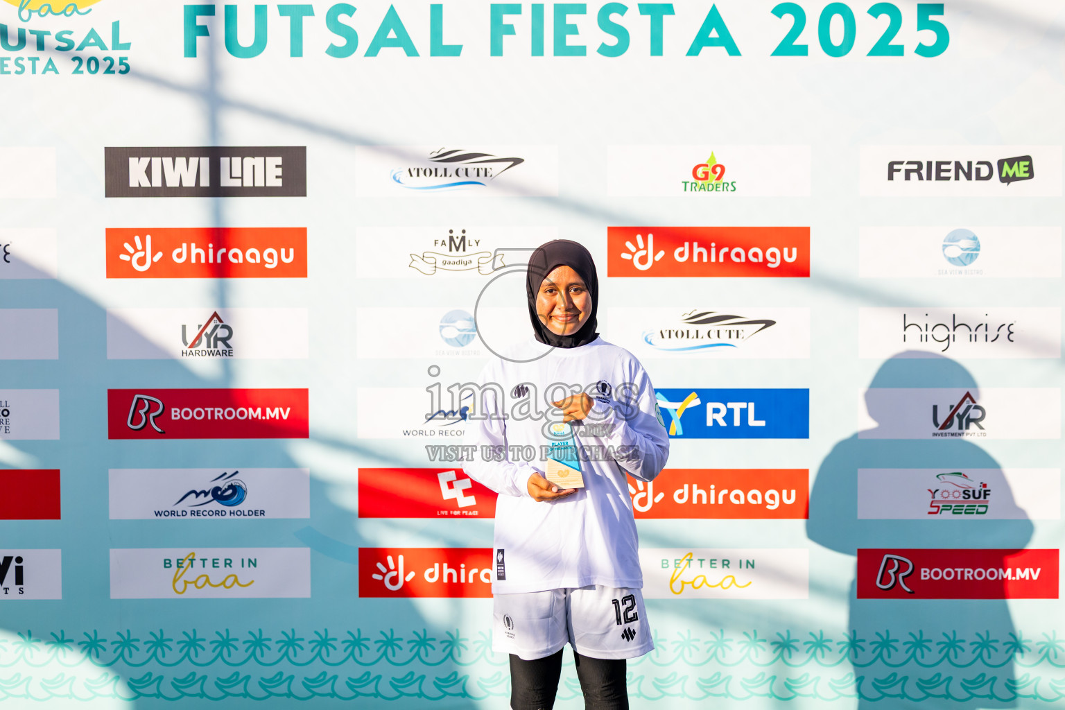 Dhonfan vs Kihaadhoo in Day 4 of Better in Baa Futsal Fiesta 2025 Woman's division held in B. Eydhafushi, Maldives on Sunday, 9th November 2025. Photos: Nausham Waheed / images.mv