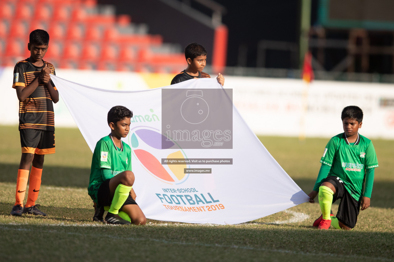 Imaduddin School vs Kalaafaanu School in MAMEN Inter School Football Tournament 2019 (U13) in Male, Maldives on 31st March 2019, Photos: Hassan Simah / images.mv