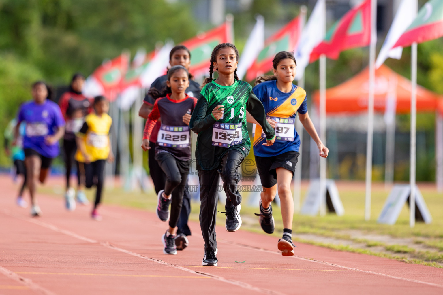 Day 3 of MWSC Interschool Athletics Championships 2024 held in Hulhumale Running Track, Hulhumale, Maldives on Monday, 11th November 2024. 
Photos by: Hassan Simah / Images.mv