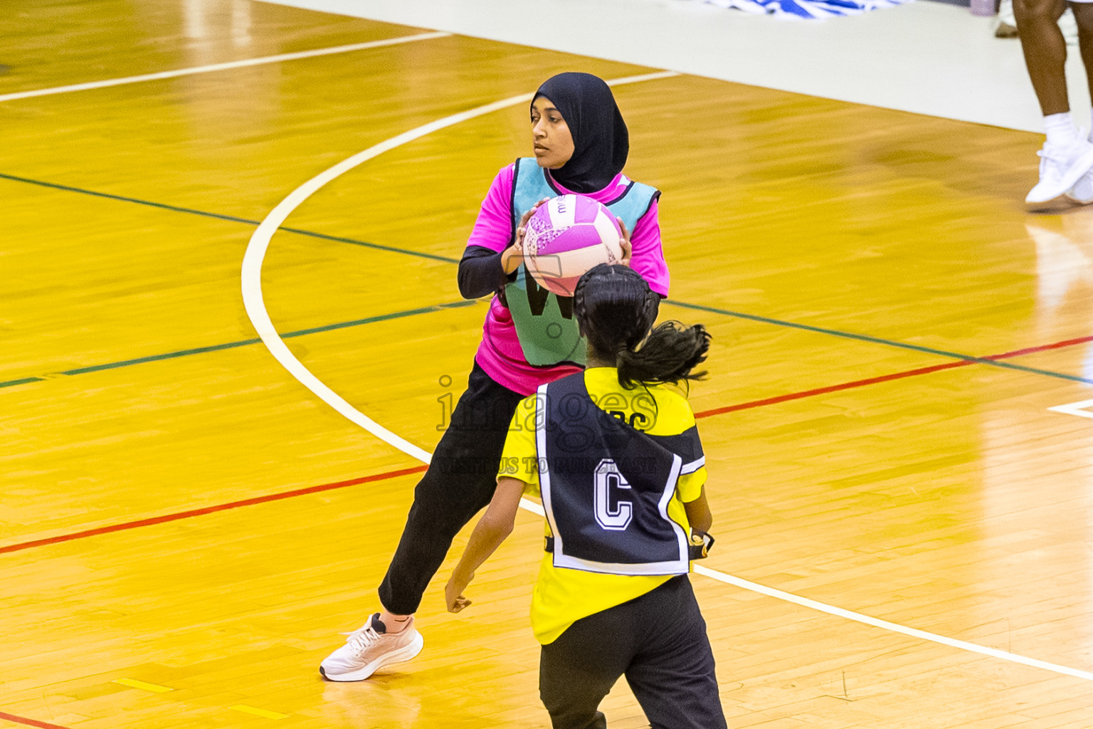 Day 8 of 24th Milo Netball Association Championship was held in Social Center at Male', Maldives on Monday, 8th September 2025. Photos: Mohamed Mahfooz Moosa / images.mv