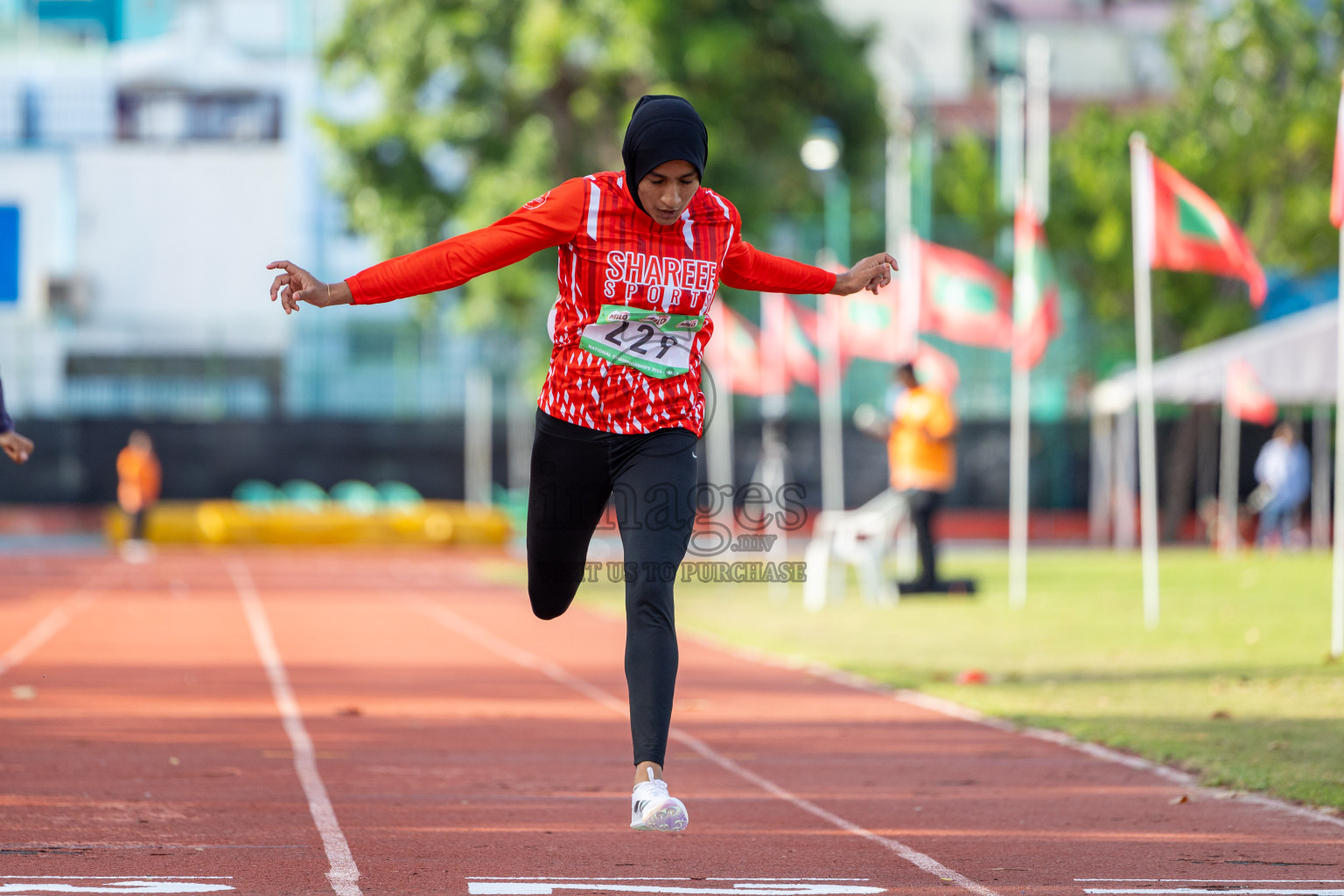 Day 2 of 33rd National Athletics Championship was held in Ekuveni Track at Male', Maldives on Friday, 6th September 2024.
Photos: Ismail Thoriq  / images.mv