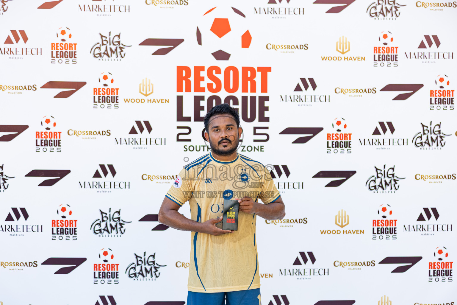 Fihalhohi vs Ozen Bolifushu in Resort League 2025 (South Male Zone) day 6 was held on Friday, 3rd October 2025 in Crossroads's Maldives, Photos: Areef Adam / images.mv