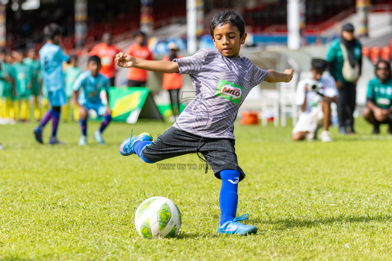 Day 2 of MILO Kids Football Fiesta was held at National Stadium in Male', Maldives on Saturday, 24th February 2024.