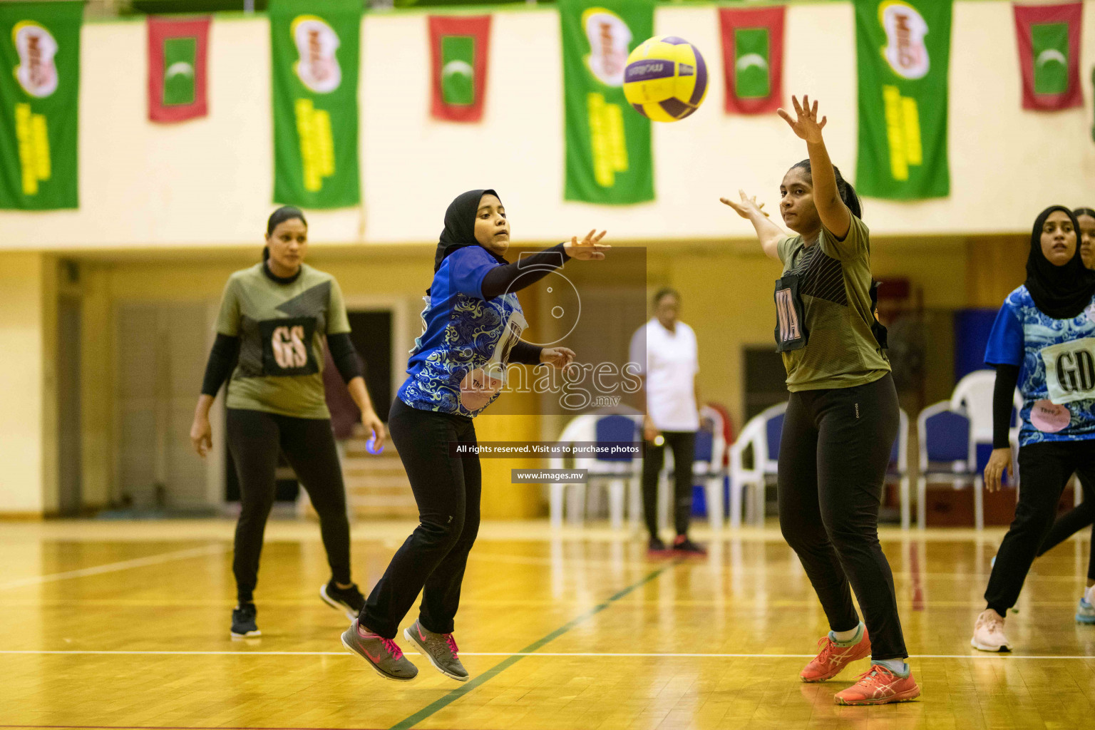 Green Streets vs Mahibadhoo Sports Club in the Semi Finals of Milo National Netball Tournament 2021 held on 3 December 2021 in Male', Maldives, Photos by Maanish