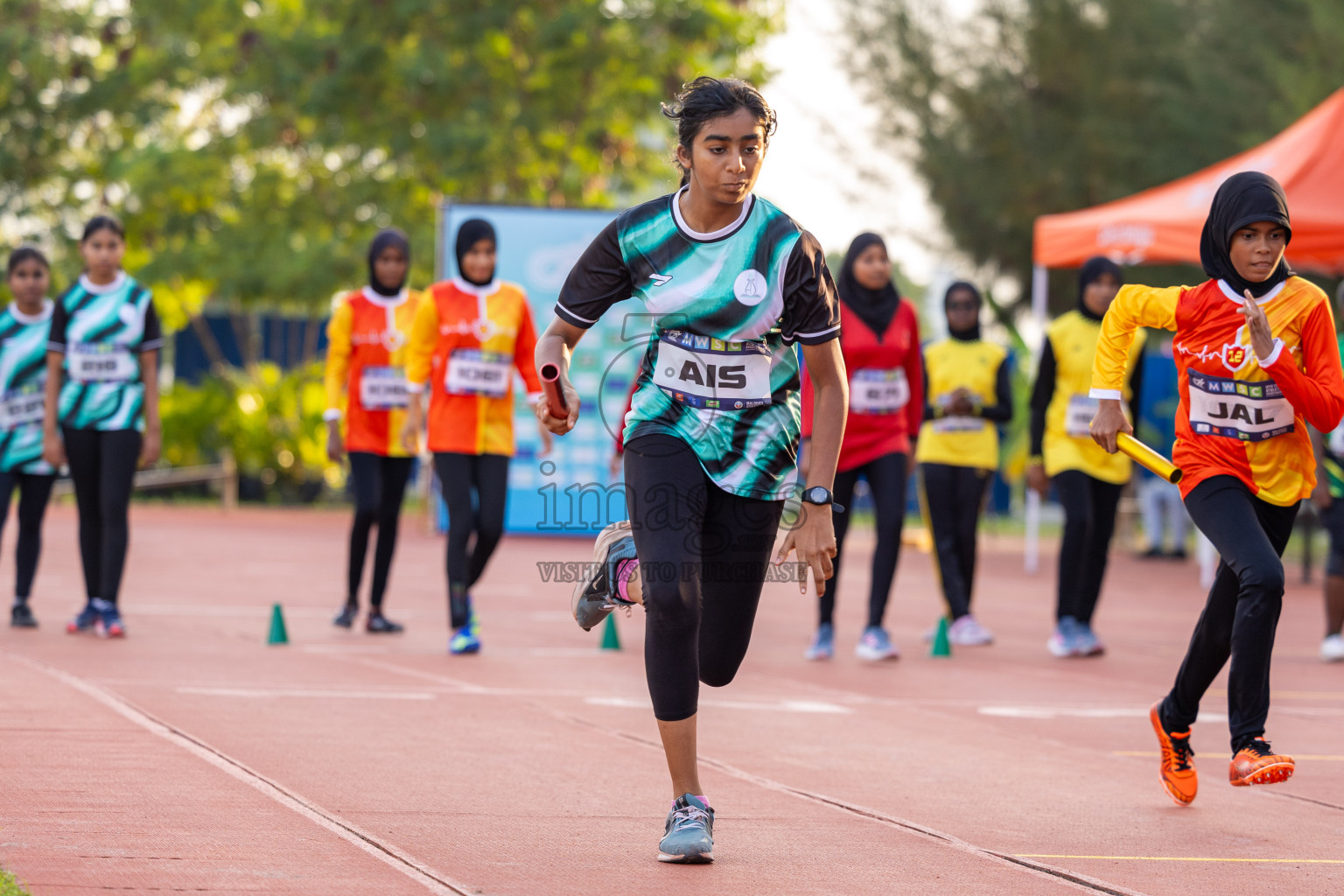 Day 5 of MWSC Interschool Athletics Championships 2024 held in Hulhumale Running Track, Hulhumale, Maldives on Wednesday, 13th November 2024. Photos by: Ismail Thoriq / Images.mv