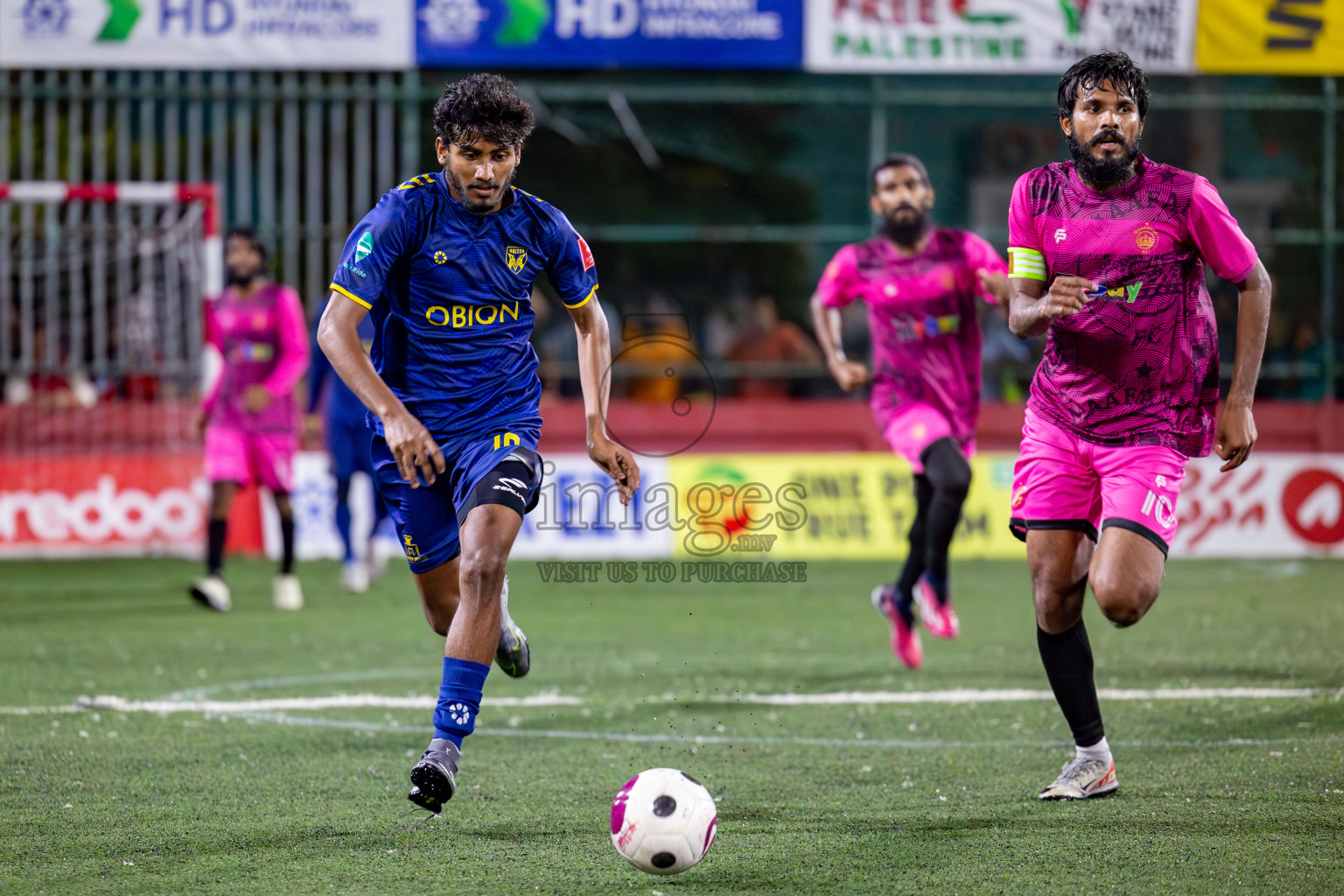 Maafannu VS B. Eydhafushi in Round of 16 on Day 40 of Golden Futsal Challenge 2024 which was held on Tuesday, 27th February 2024, in Hulhumale', Maldives Photos: Hassan Simah / images.mv