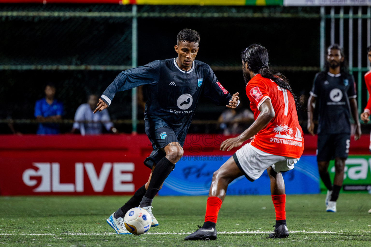 Th Kandoodhoo vs Th Gaadhiffushi in Day 10 of Golden Futsal Challenge 2025 was held on Tuesday, 14th January 2025, in Hulhumale', Maldives Photos: Nausham Waheed / images.mv