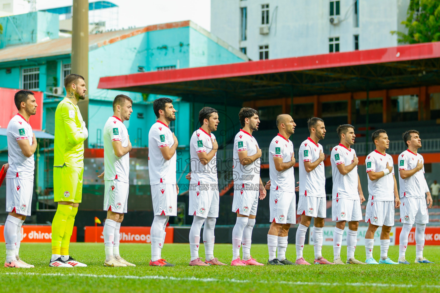 Maldives vs Tajikistan in the AFC Asian Cup Saudi Arabia 2027 Qualifier was played in Male' Maldives on Tuesday, 14th October 2025. 
Photos: Raaif Yoosuf / images.mv