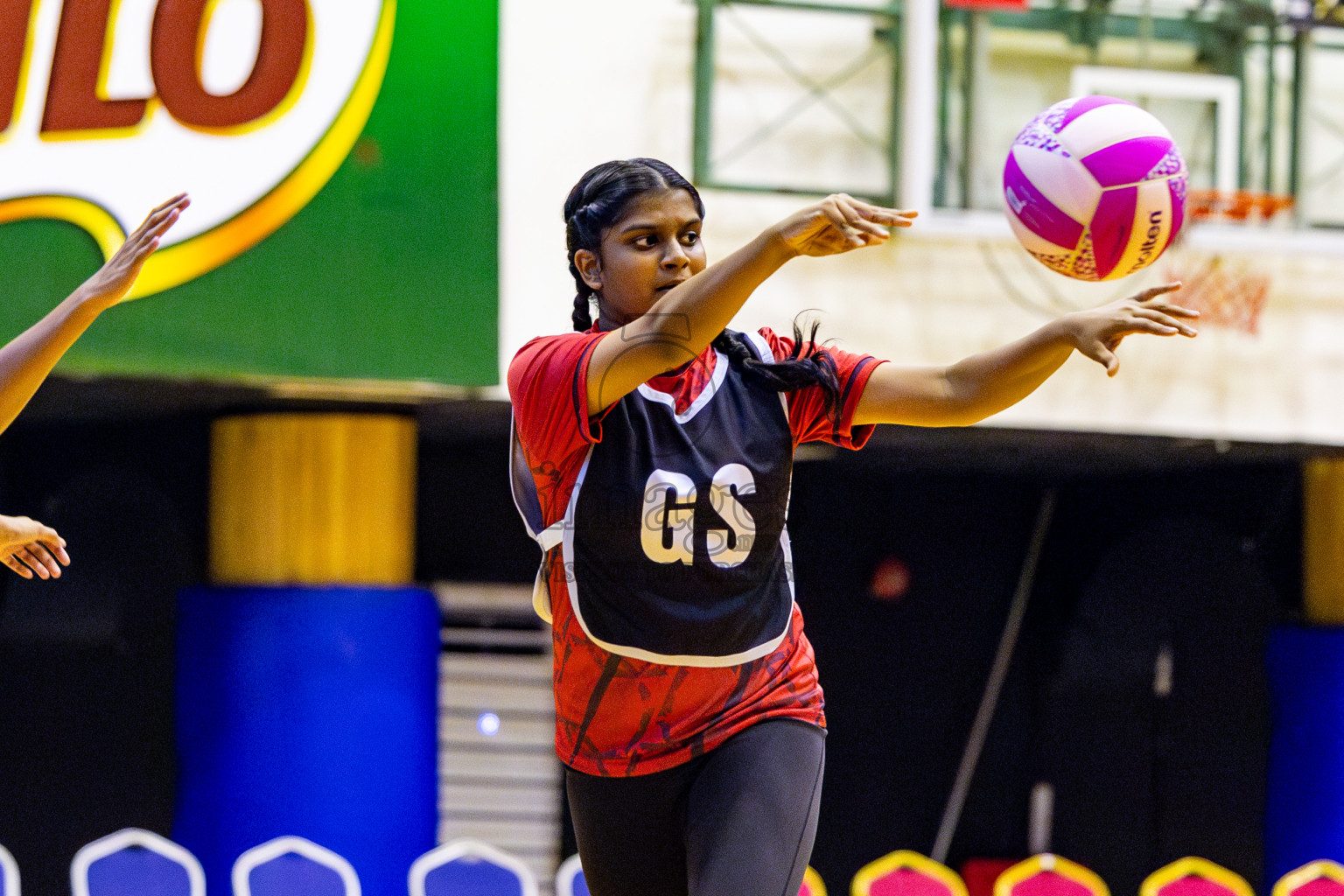 AIS Netball Academy vs Fiontti Sports Academy in Day 2 of 3rd Junior Championship - Netball association of Maldives, held at Social Center on Monday 20th January 2025 . Photos by Nausham Waheed