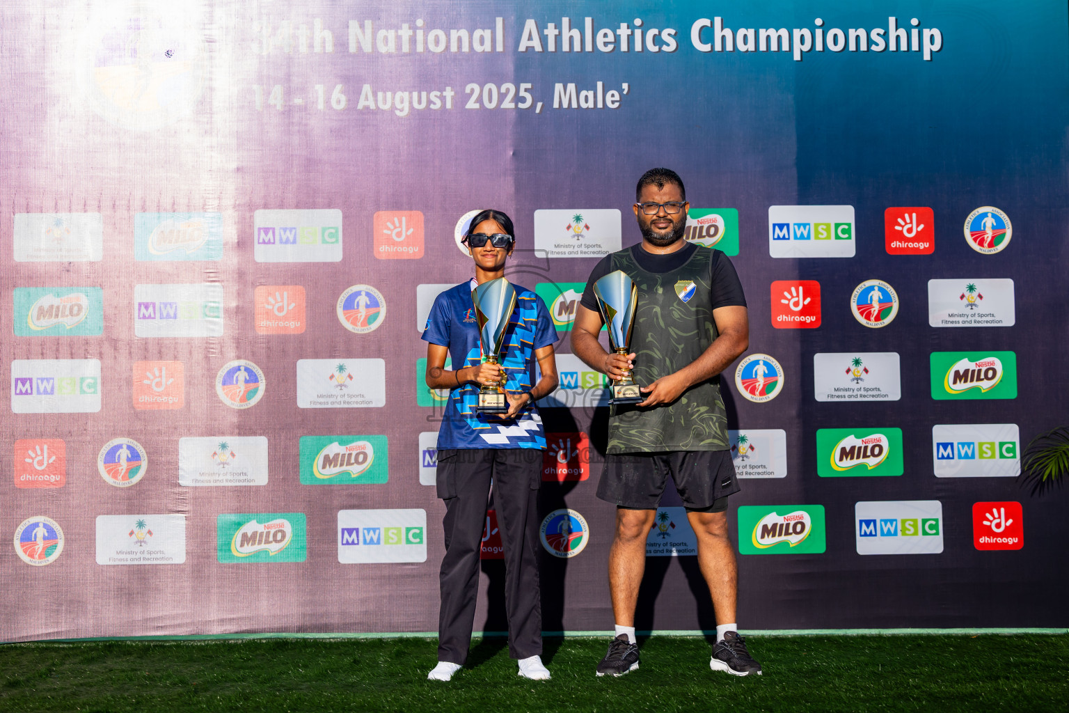 Day 3 of National Athletics Championship 2025 was held at Ekuveni Running Ground in Male', Maldives on Saturday, 16th August 2025. Photos: Nausham Waheed / images.mv