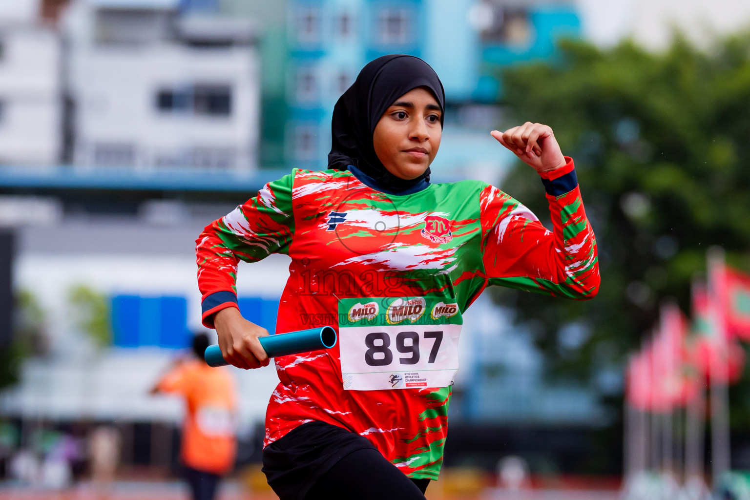 Day 6 of Inter-school Athletics Championship 2025 held in Ekuveni Synthetic Track, Male', Maldives on Sunday, 12th October 2025. Photos by: Nausham Waheed / Images.mv