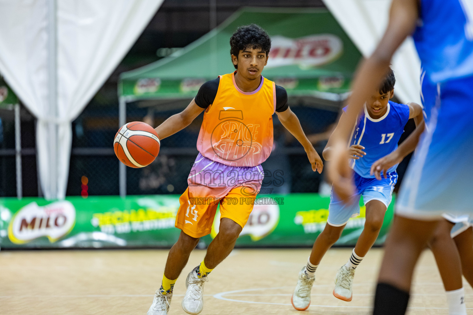 Milo 5 x 5 Junior Challenge 2025 - Basketball tournament held in Basketball Training Center, Male', Maldives on Thursday, 09th October 2025. 
Photo by: Hassan Simah / Images.mv
