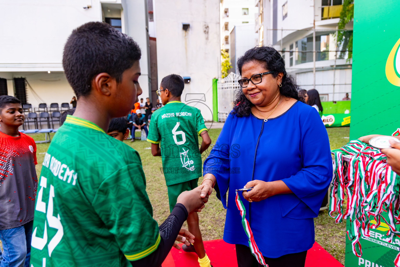 Day 4 of MILO Academy Championship 2024 - U12 was held at Henveiru Grounds in Male', Maldives on Sunday, 7th July 2024. Photos: Nausham Waheed / images.mv