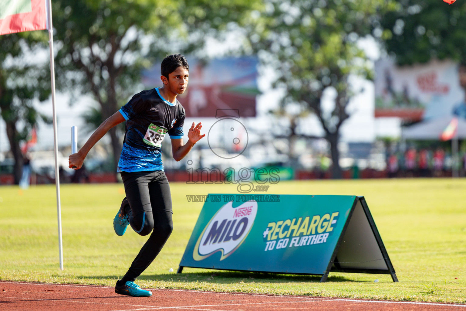 Day 2 of 12th Milo Association Championships was held in Ekuveni Track at Male', Maldives on Friday, 25th April 2025. Photos: Hassan Simah / images.mv