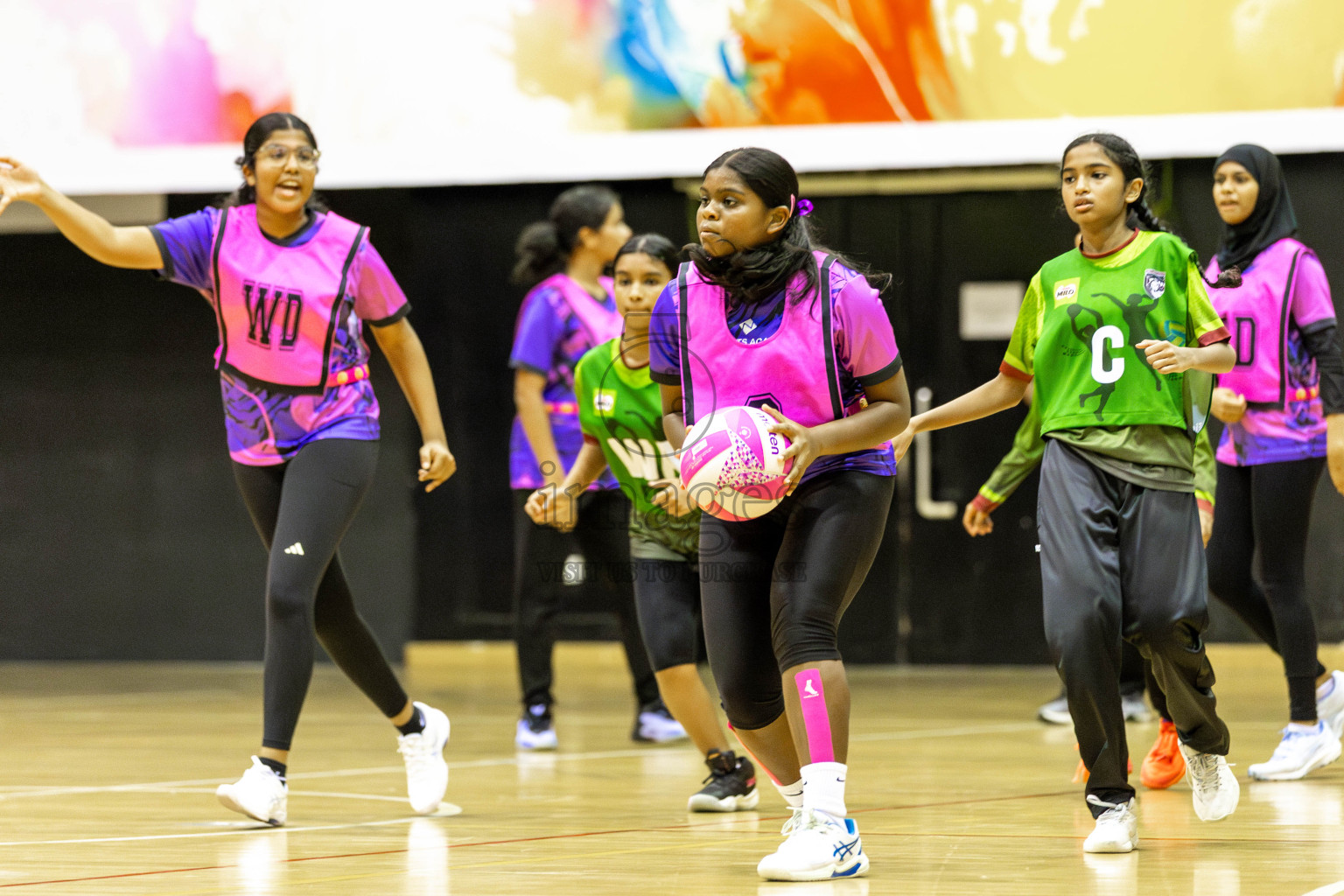 Fionti SA vs N Sports Academy in Day 6  of 3rd Netball Junior Championship, held at Social Center on Friday 24th January 2025 . Photos: Shuu Abdul Sattar / images.mv