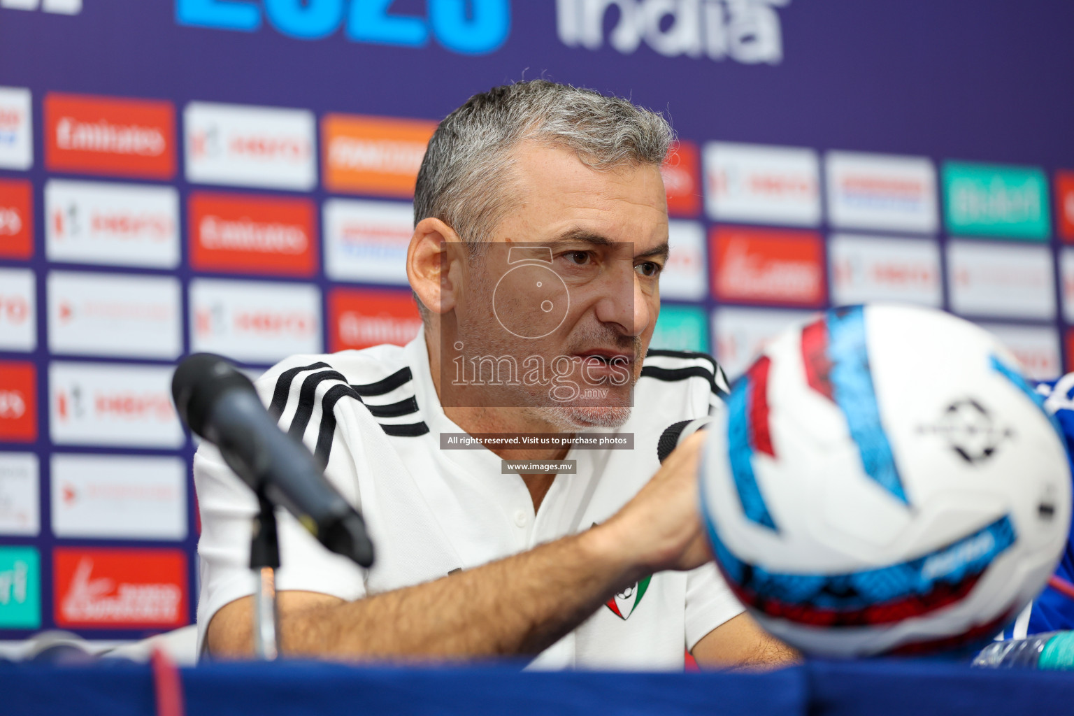 Saff Championship Final Pre-match press conference held in Sree Kanteerava Stadium, Bengaluru, India, on Monday, 3rd July 2023. Photos: Nausham Waheed / images.mv