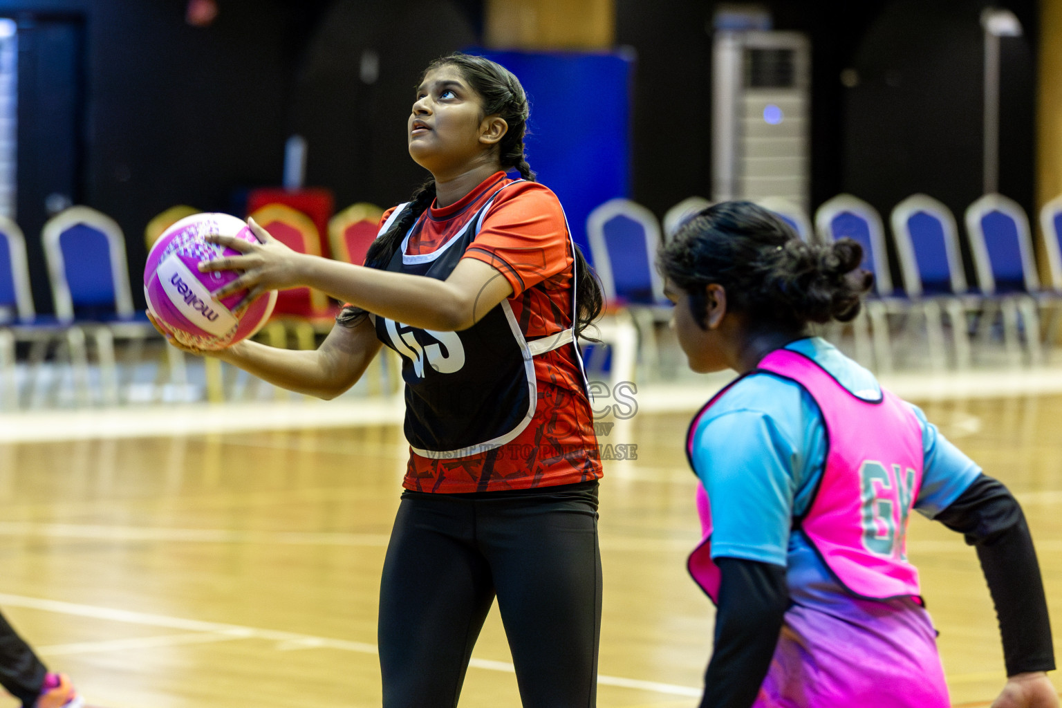 Young Netters A vs AIS Netball Academy in Day 5 of 3rd Netball Junior Championship, held at Social Center on Thursday 23rd January 2025 . Photos: Shuu Abdul Sattar / images.mv